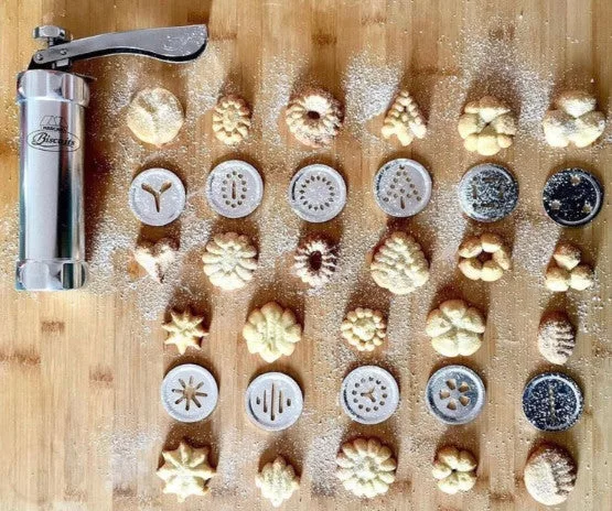 Cookie Press Biscuits Design Silver