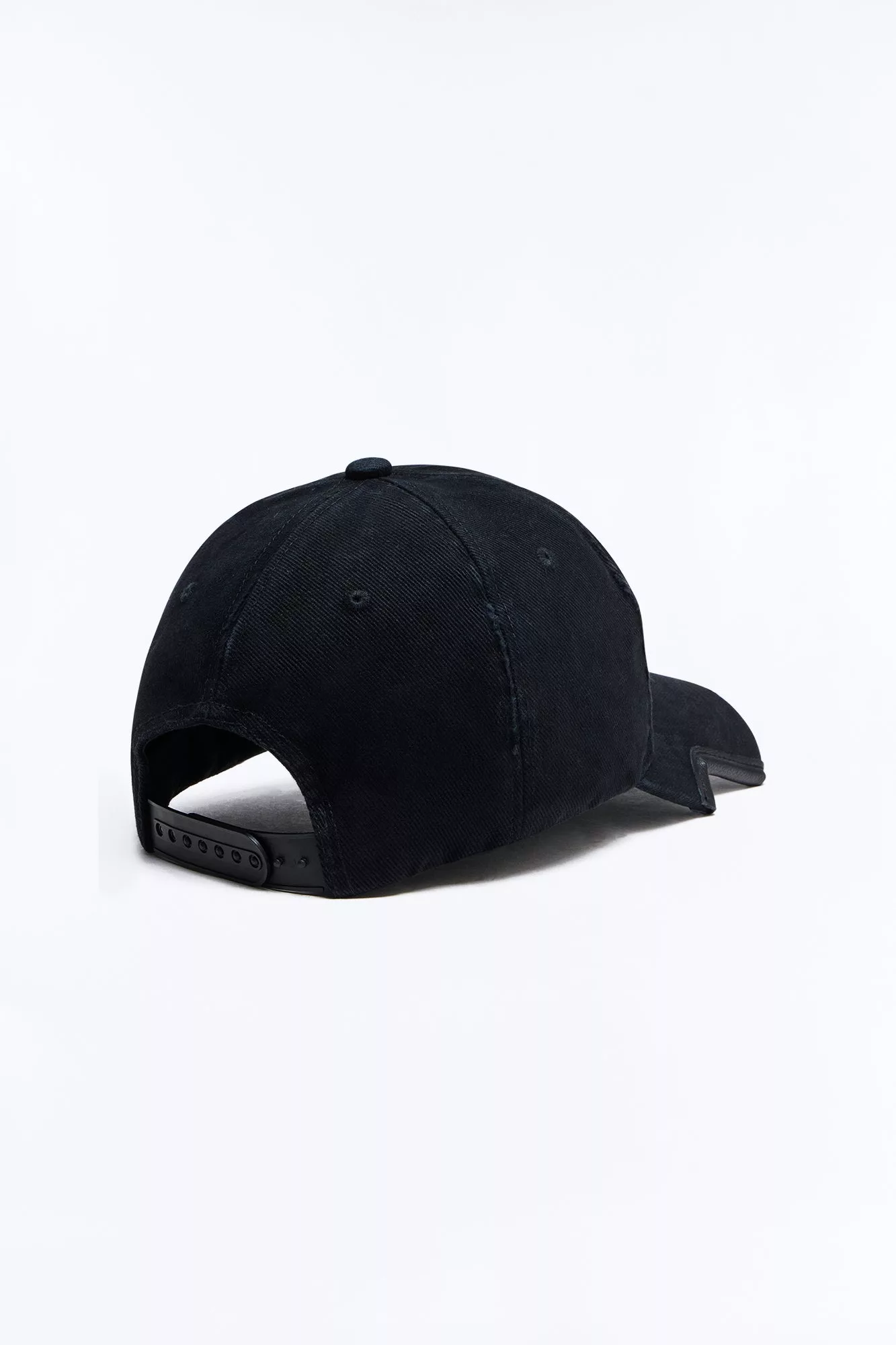 Luxury Distressed Baseball Hat - Black/White