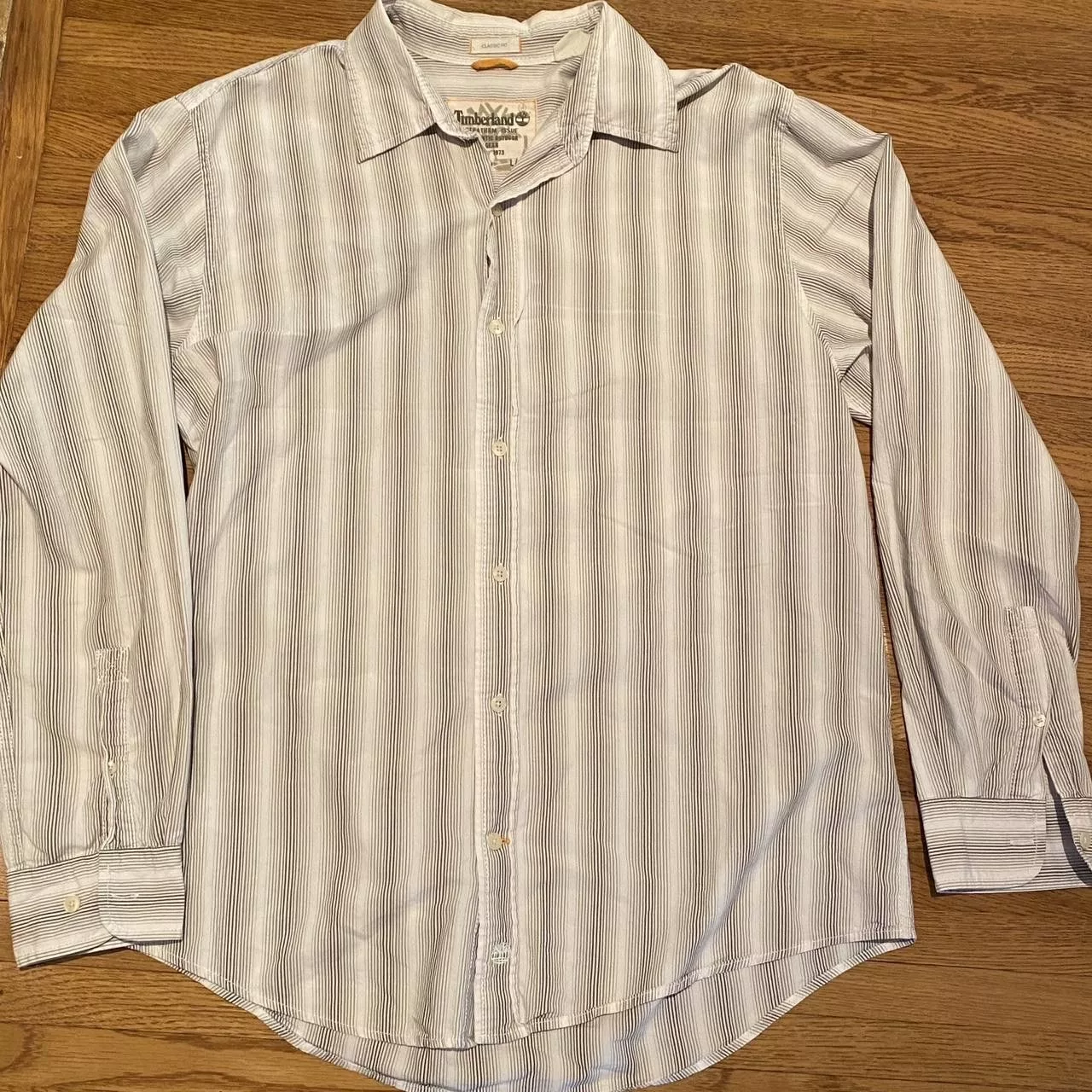 Timberland Shirts Button Ups Vintage striped Timberland Button down White