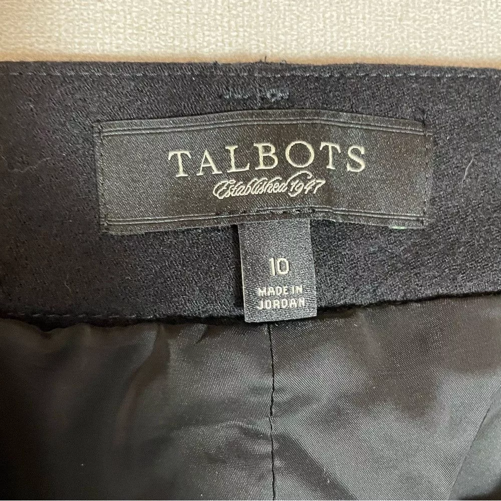 Talbots Pants Talbots Heritage Wool Black Straight Leg Pants Size 10