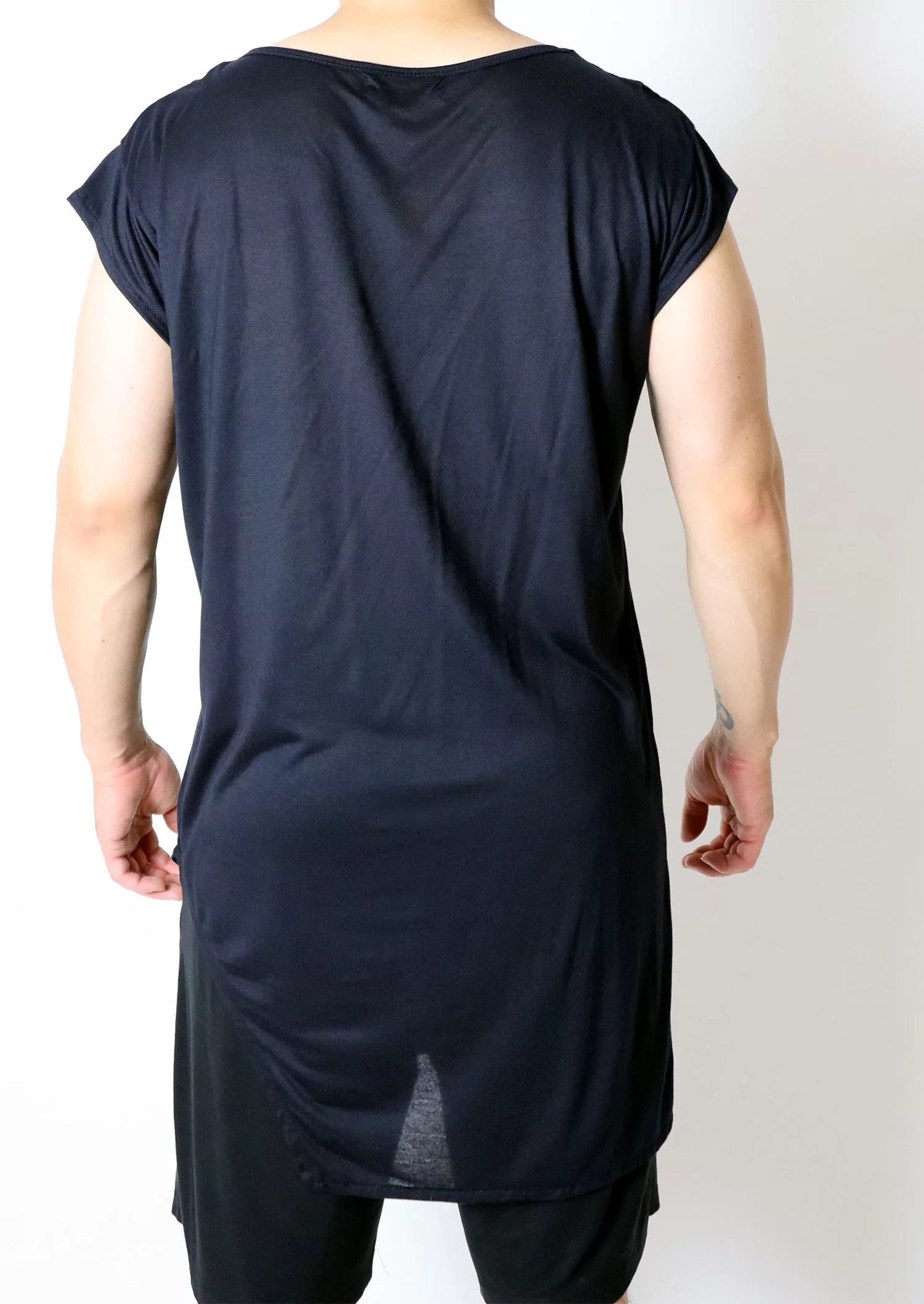 Other Short Sleeve T Shirts Other Deep Scooped Black T-Shirt