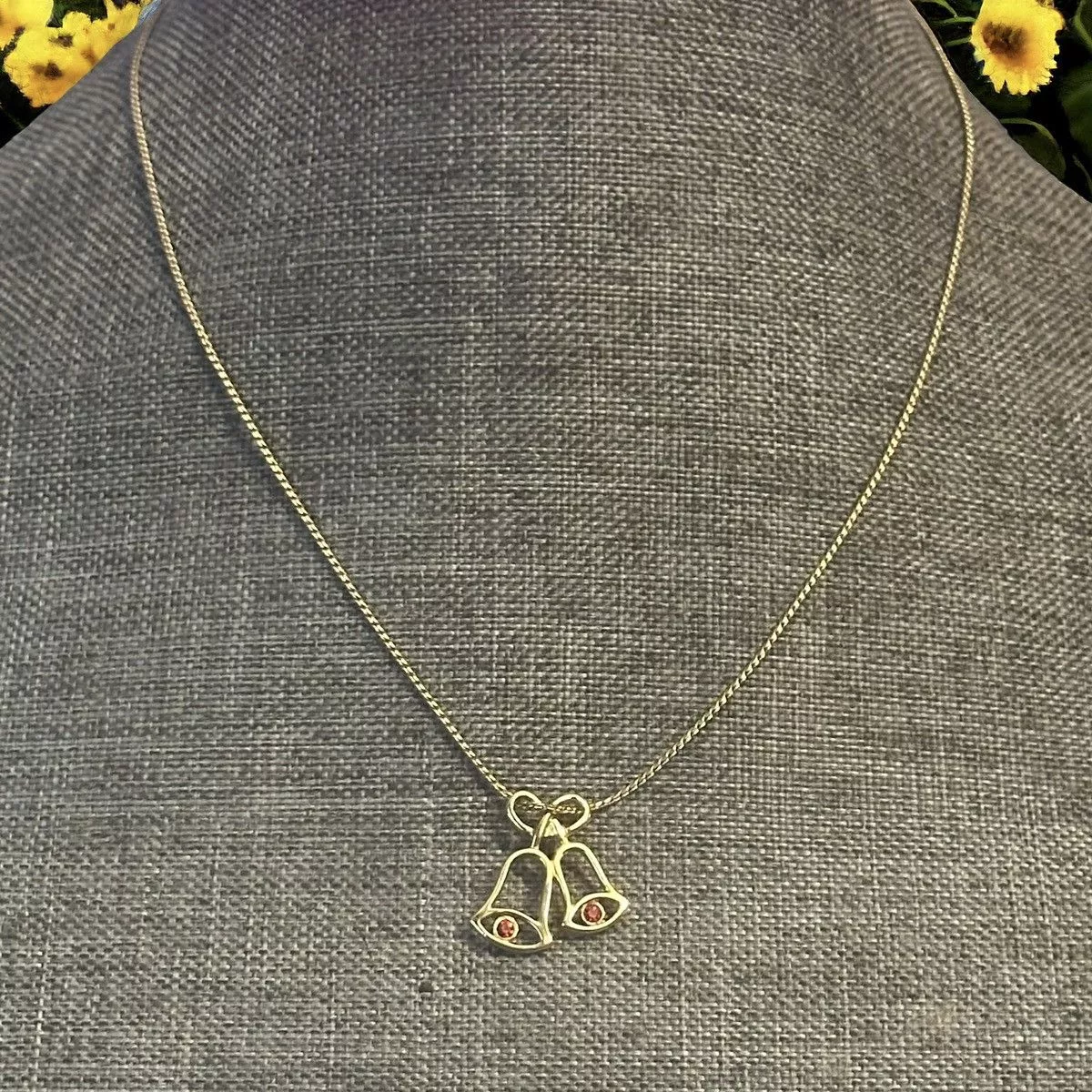 Vintage Necklaces Vintage Avon jingle bells pendant necklace Gold
