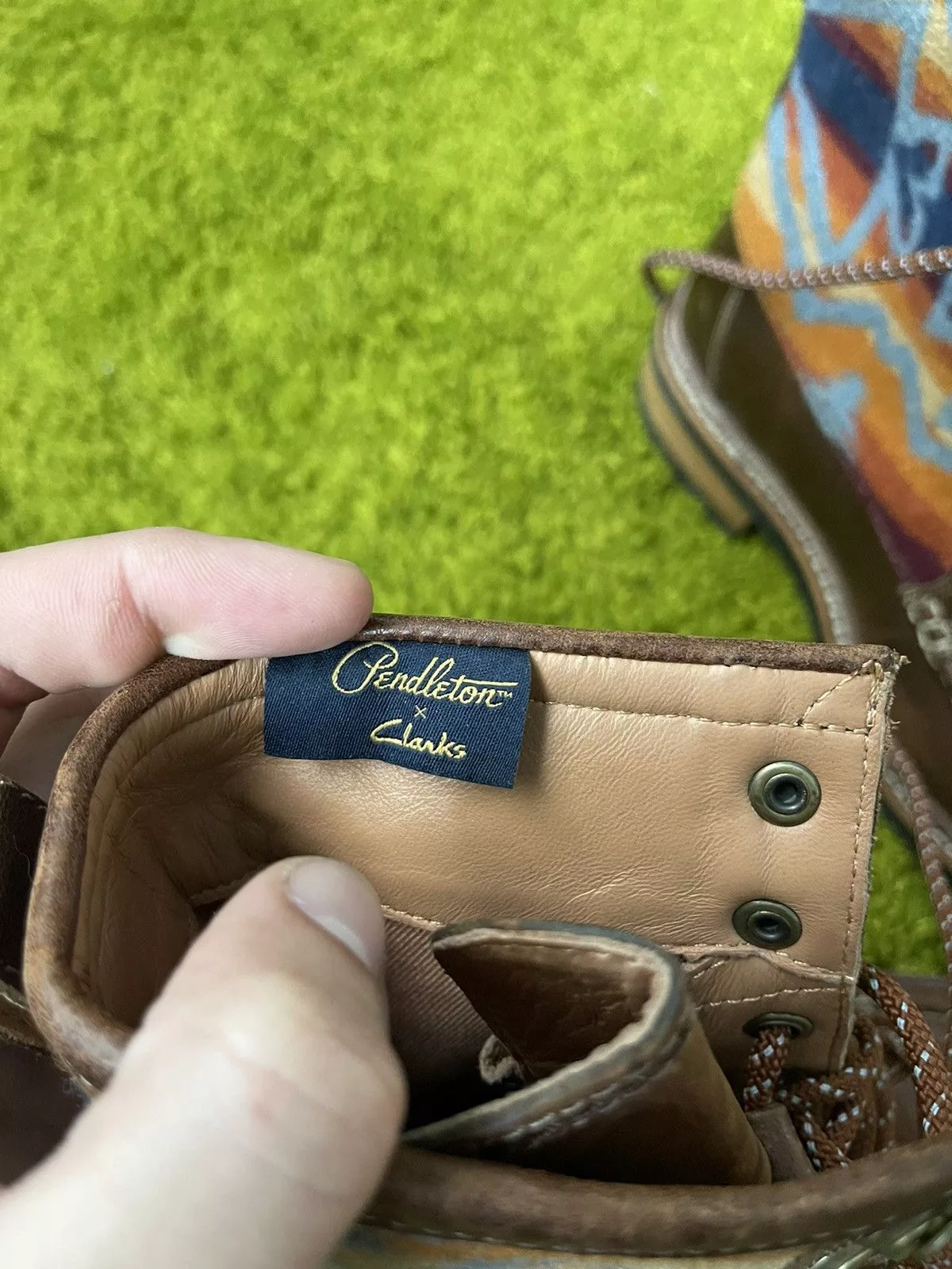 Clarks Boots Clarks × Genuine Leather × Pendleton Pendleton x Clarks wool plaid + real leather boots Brown