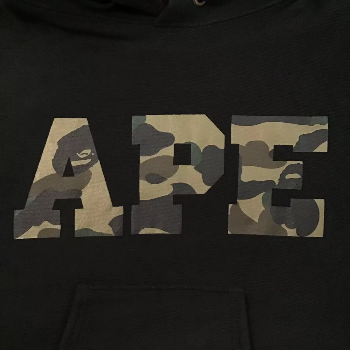 Bape Sweatshirts Hoodies Bape × Champion CHAMPION × BAPE camo Reverse Weave pullover hoodie APE Black