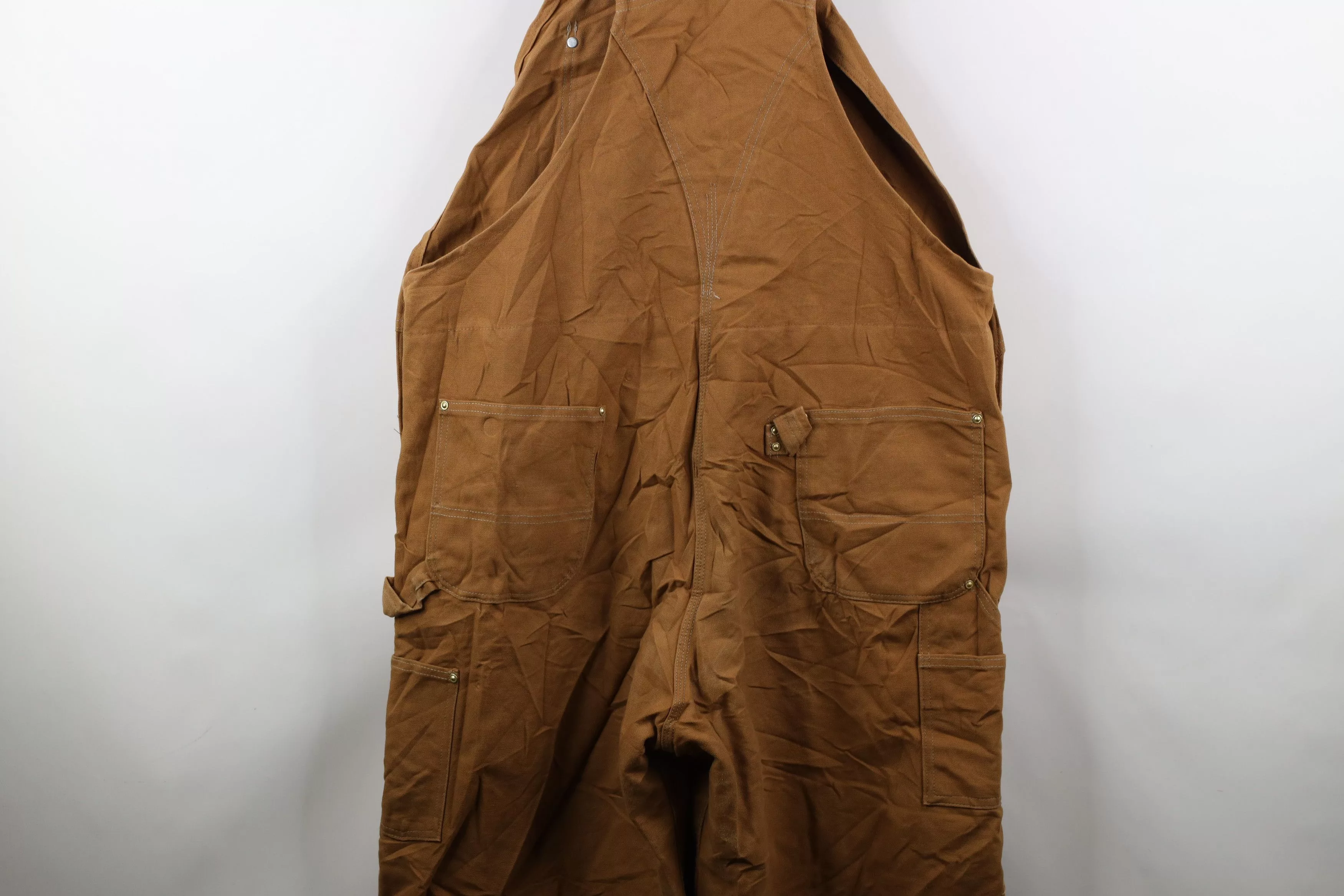 Carhartt Overalls Jumpsuits Carhartt × Vintage Vintage Y2K 2002 Carhartt Wide Leg Double Knee Overalls Brown