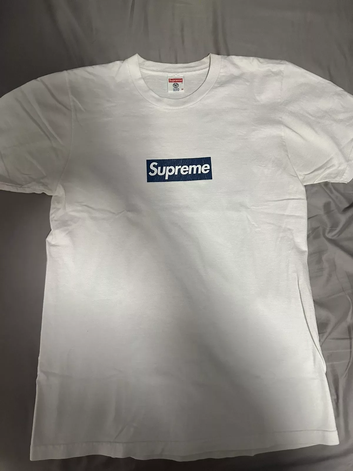 MLB Short Sleeve T Shirts MLB × Supreme Supreme x MLB Yankees Tee White
