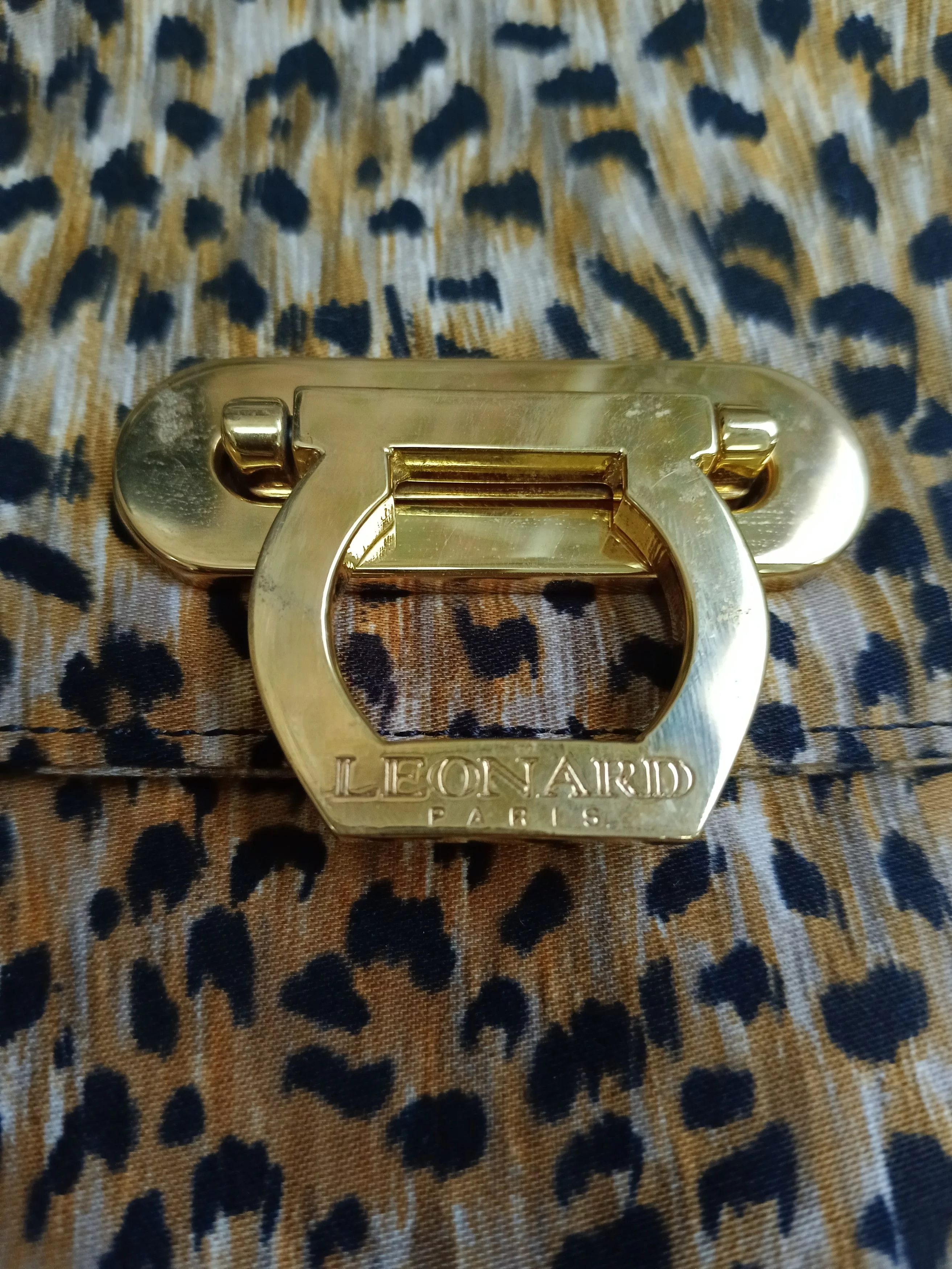 Leonard Paris Handle Bags LEONARD PARIS LEOPARD HANDCARRY Multi