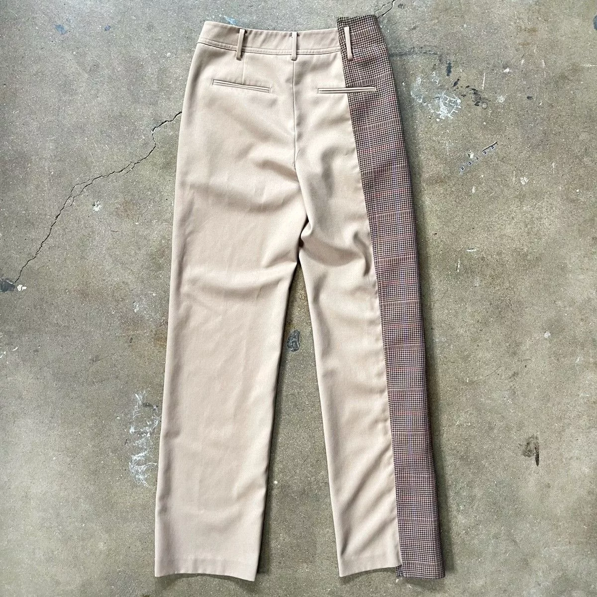 Andersson Bell Casual Pants Andersson Bell Two-Tone Asymmetrical Trousers Brown