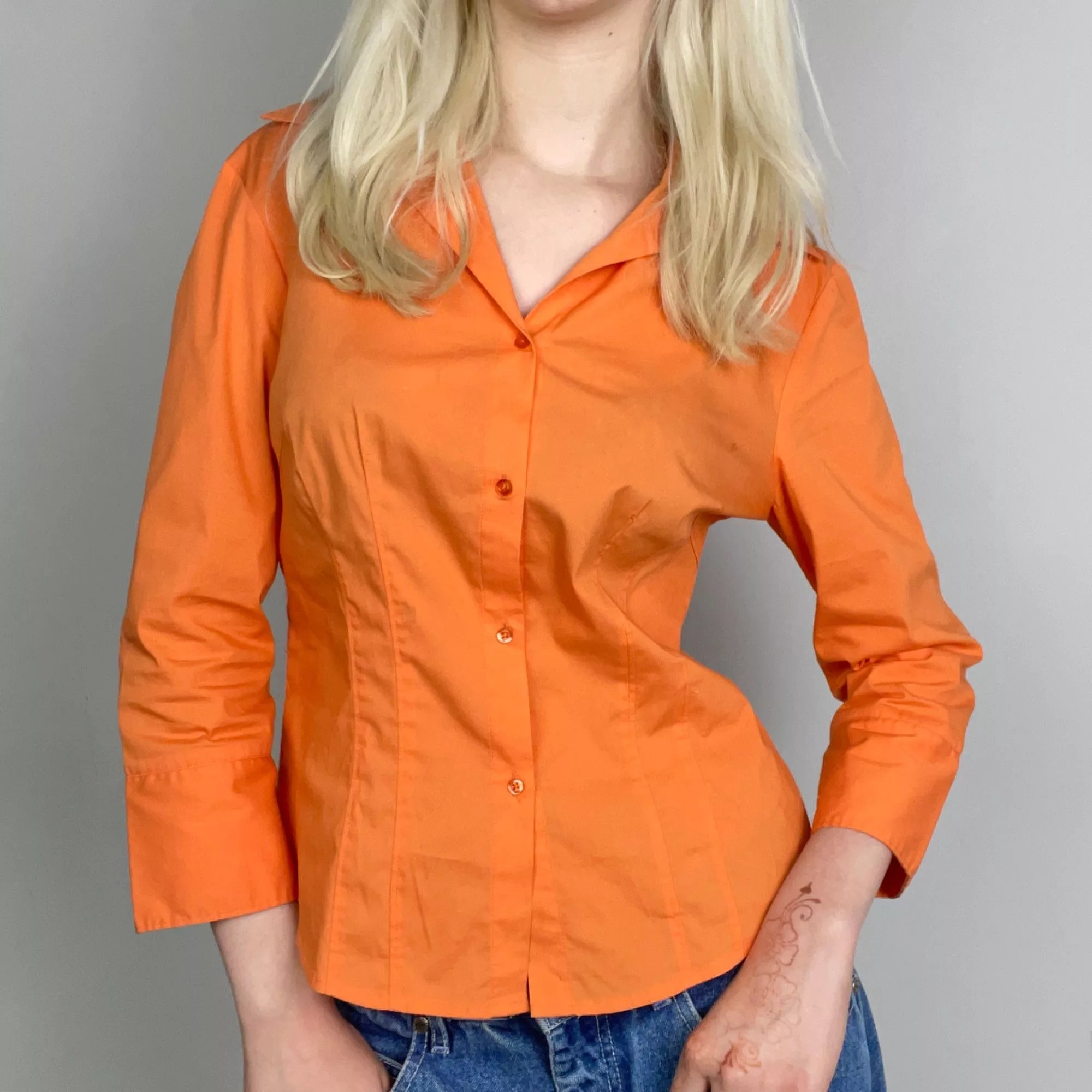 Other Button Ups Other S - Y2K Jane Blue Orange Button Up