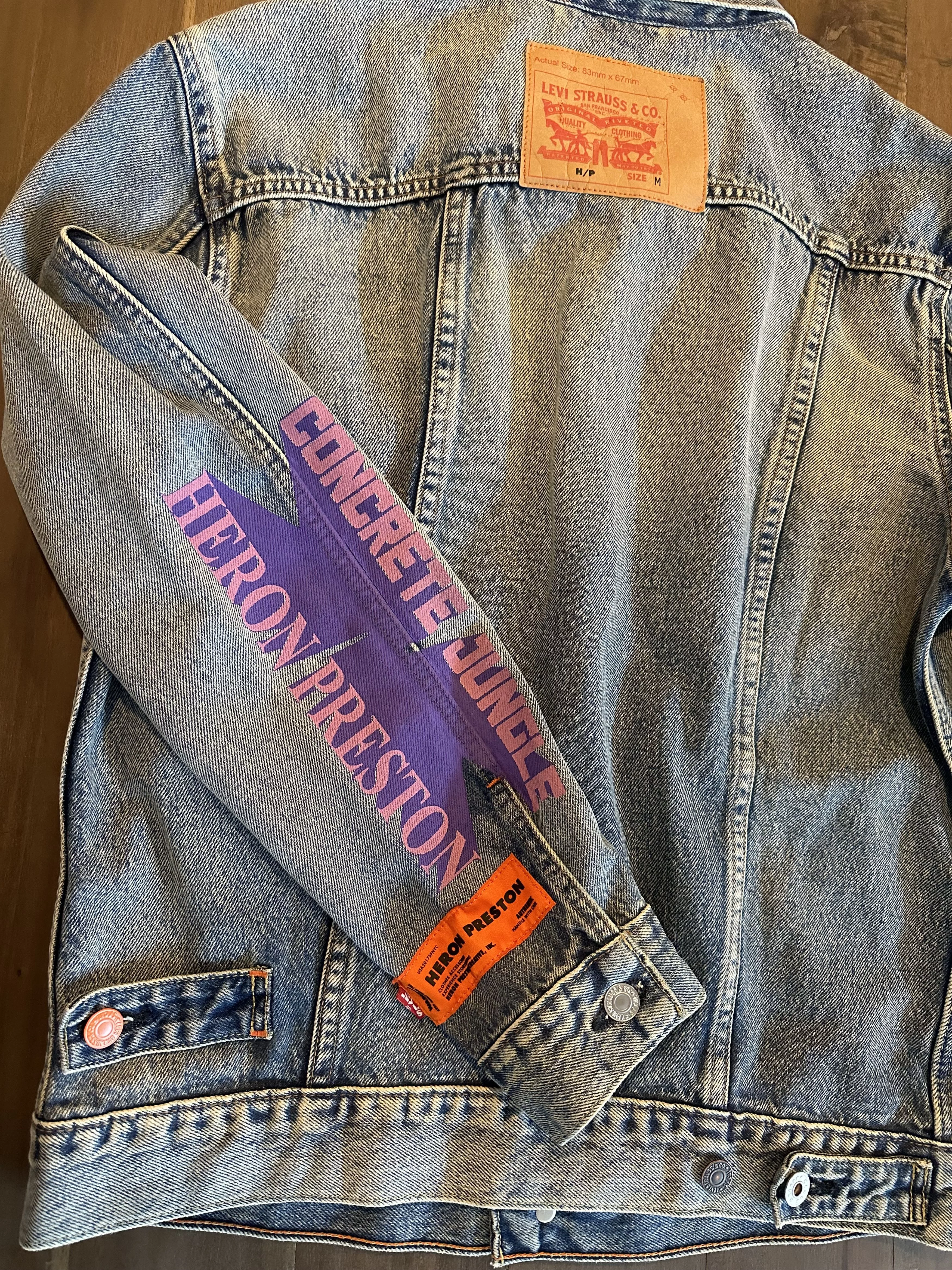 Heron Preston Denim Jackets Heron Preston × Levi's Heron Preston Denim Tracker Jacket Blue