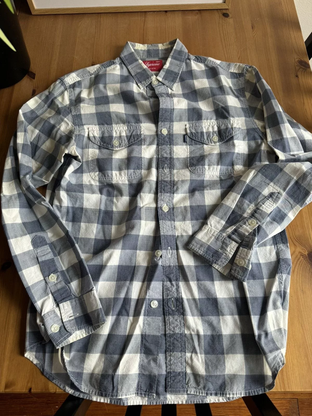 Supreme Shirts Button Ups Supreme blue plaid button up