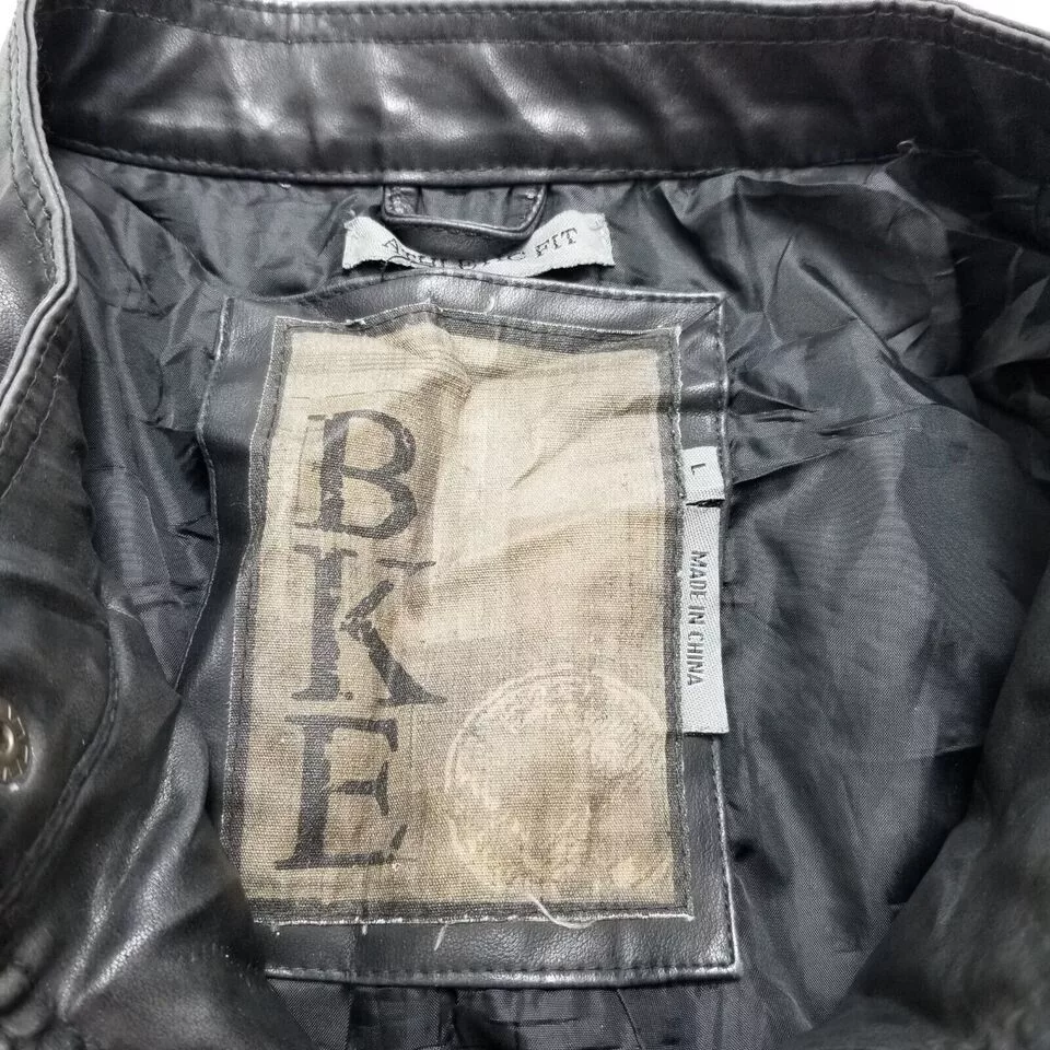 BKE Jackets BKE Jacket Womens Large Black Pockets Zip Polyurethane
