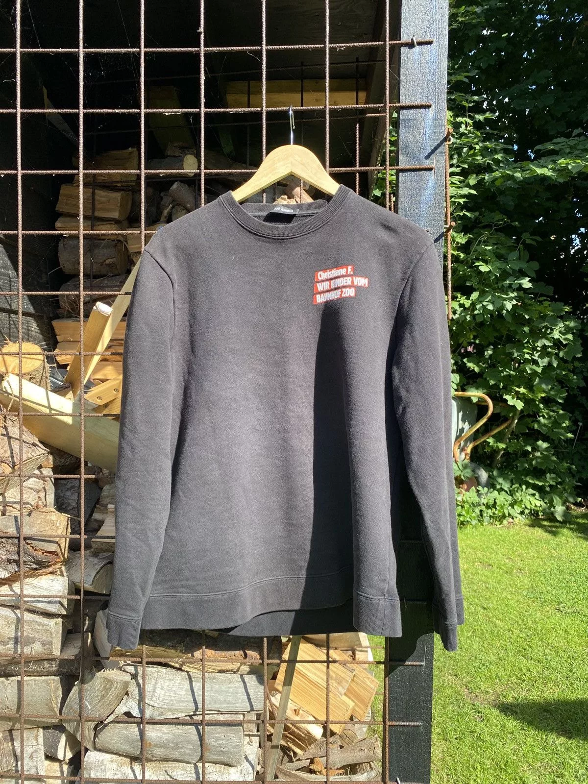 Raf Simons Sweatshirts Hoodies Raf Simons Christiane F Terry Sweatshirt Black