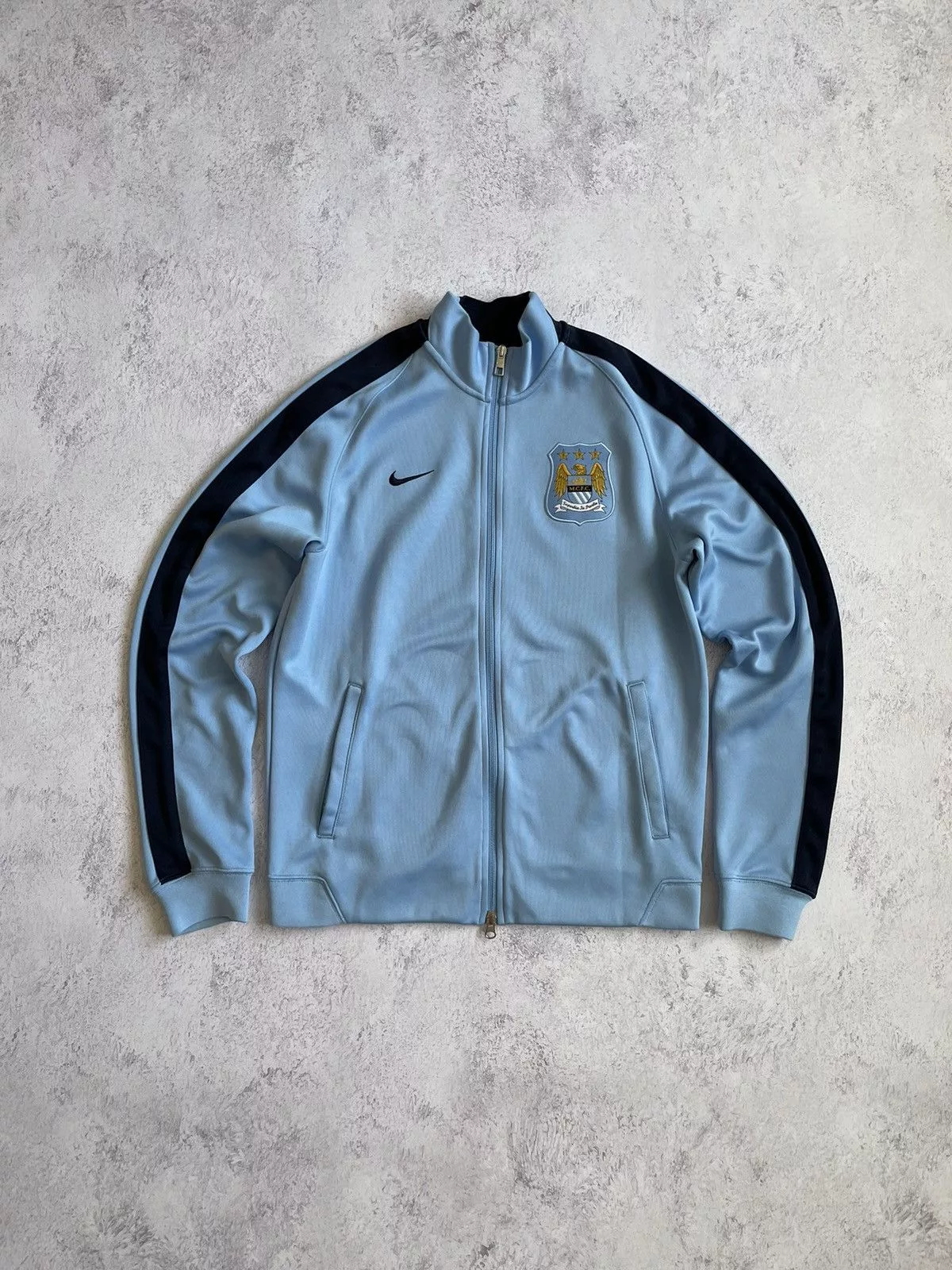 Nike Light Jackets Nike Manchester City 2014/2015 Blue Full Zip Training Jacket