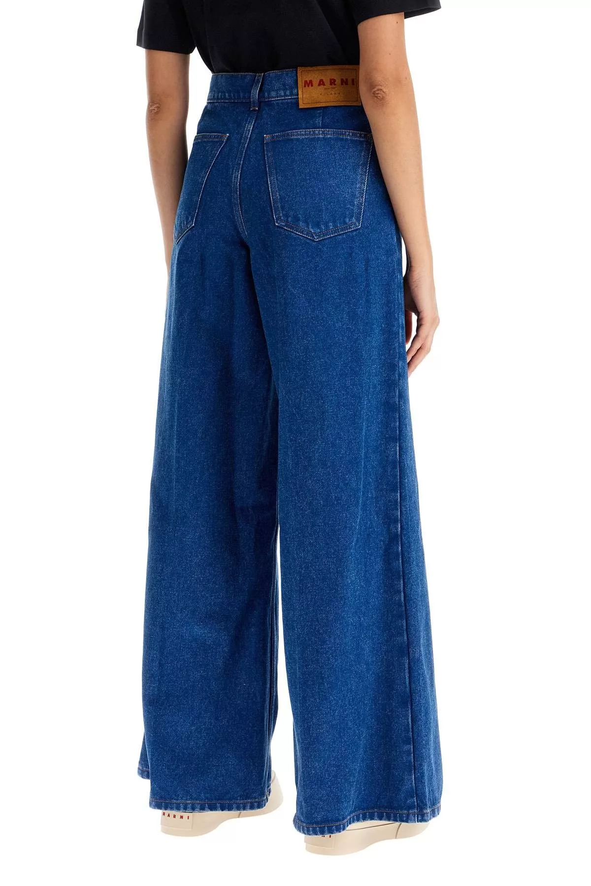 Marni Jeans MARNI Wide Flared Leg Jeans With A Multi