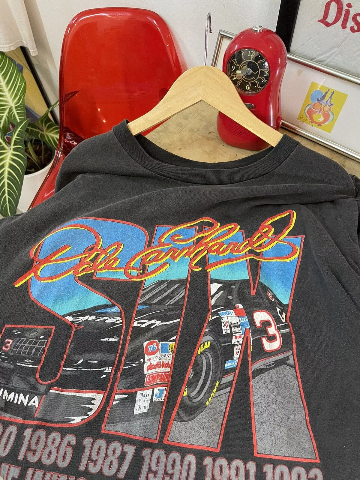 NASCAR Short Sleeve T Shirts NASCAR 1994 Dale Earnhardt Black Vintage