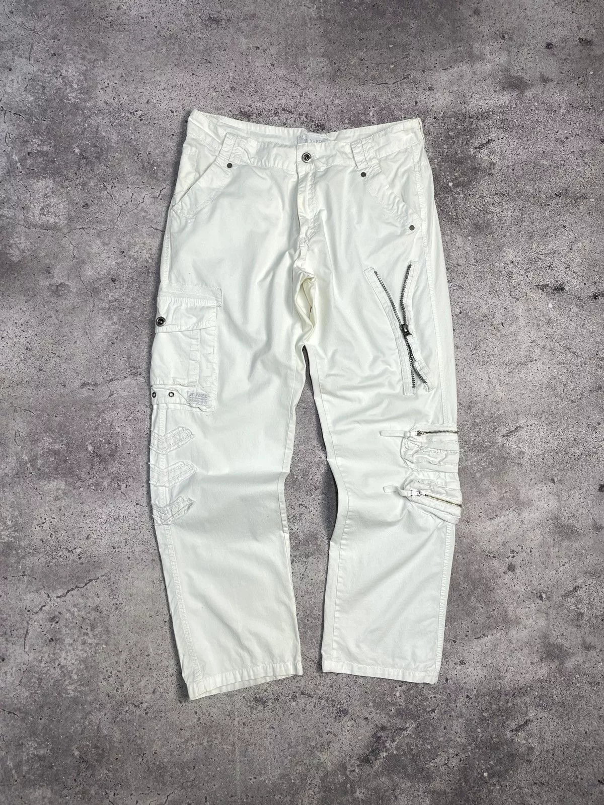 G-Star Casual Pants G-Star × Japanese Brand × Vintage Vintage Junya Watanabe Balenciaga Style Bondage Cargo Pants White