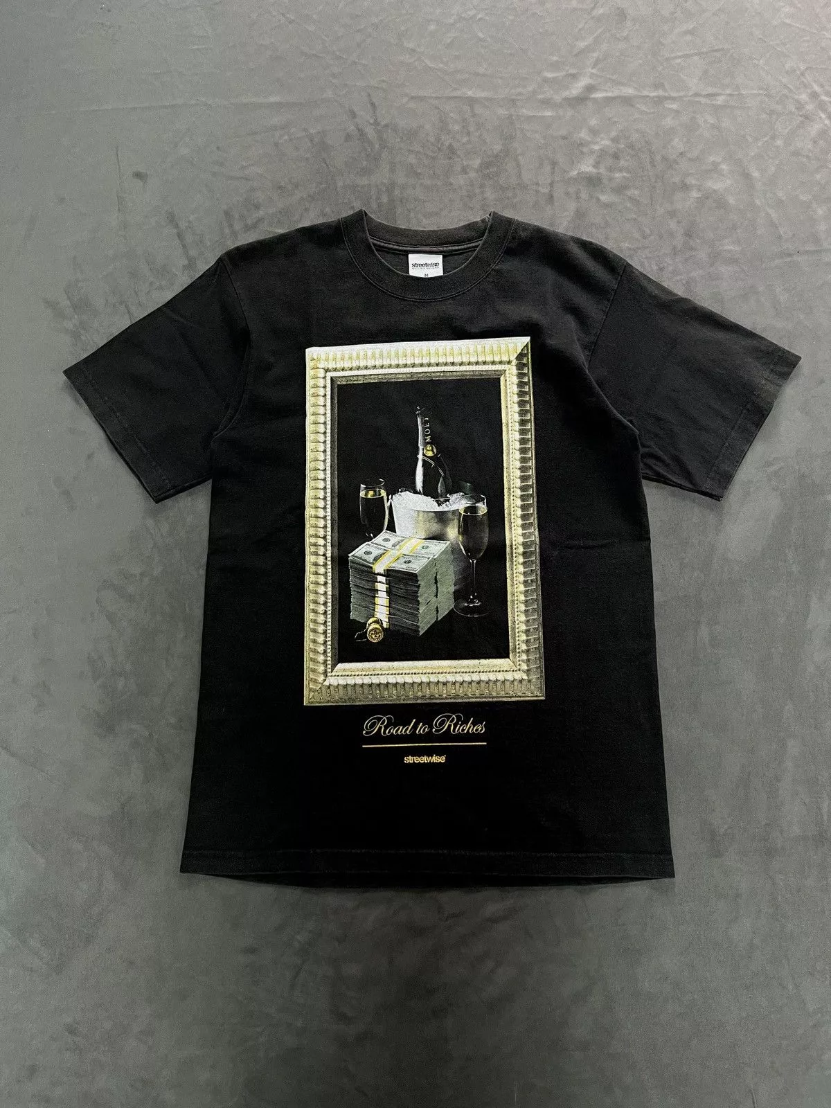 Billionaire Boys Club Short Sleeve T Shirts Billionaire Boys Club Rare Streetwise Vintage Heavy Cotton Black Print Tee Medium Streetwear