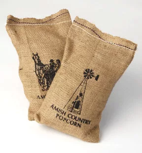 --2 Lb. Big & Yellow Popcorn In Burlap Bag