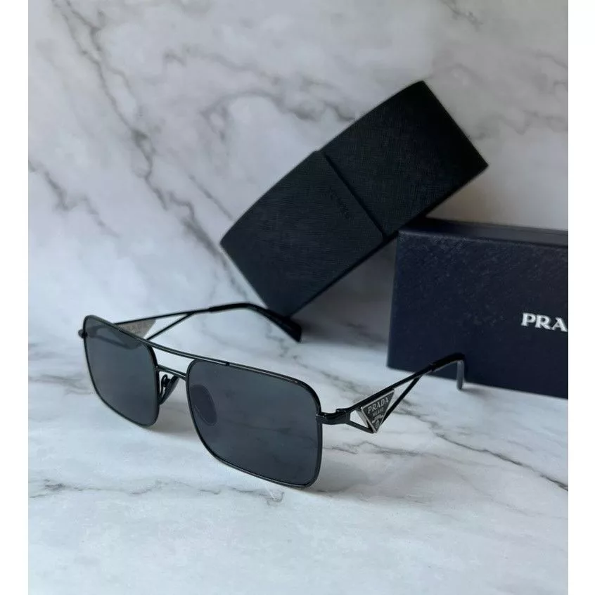 Prada Sunglasses NEW Prada PR A52S Aviator Sunglasses Polarized Black