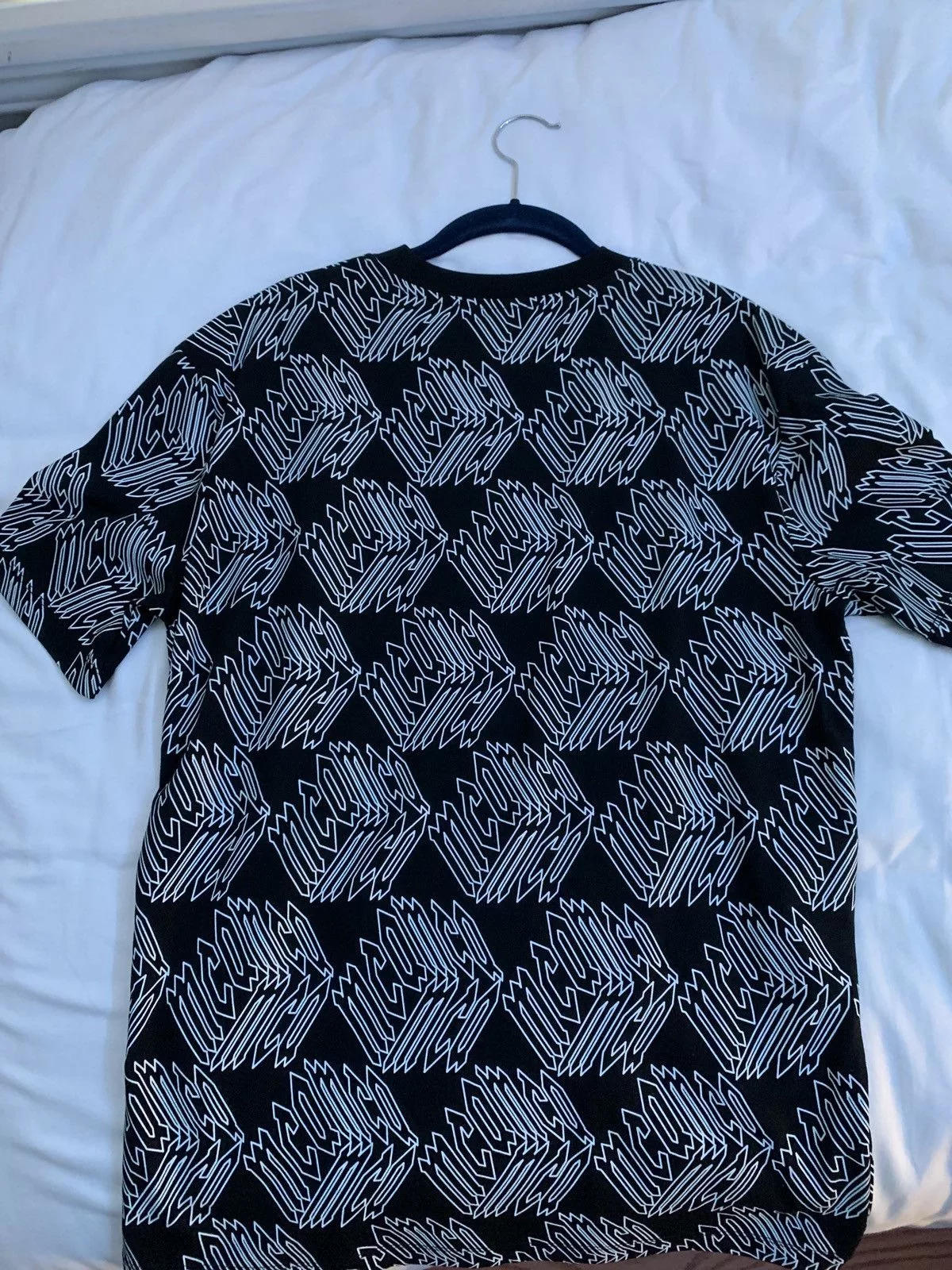 MCQ Short Sleeve T Shirts McQ Black and White all over tee