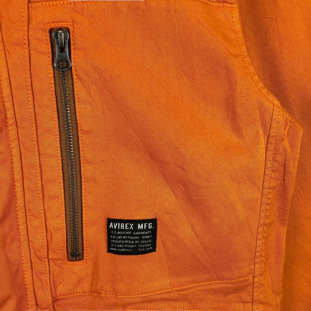 Avirex Light Jackets Avirex Lockheed Martin USN USMC Cotton Jacket Orange