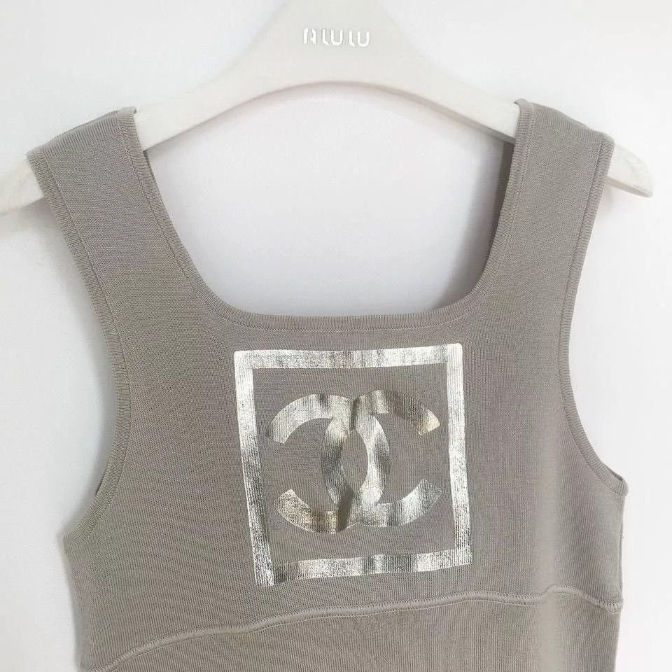 Chanel Tank Tops chanel spring/summer 2001 top Gray