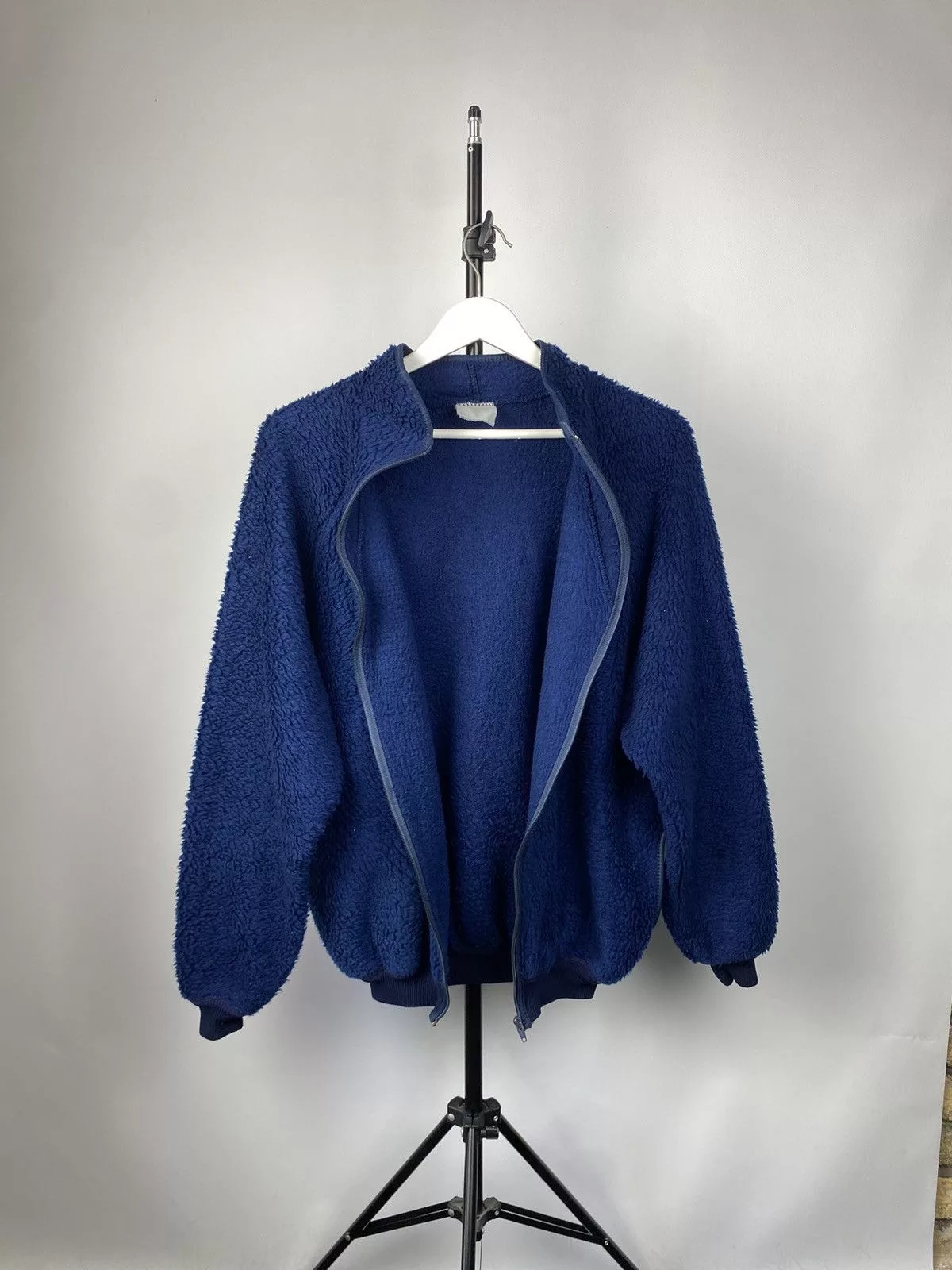 Helly Hansen Light Jackets Helly Hansen × Vintage 80s Vintage Helly Hansen Blue Full Zip Fleece Sherpa Jacket Streetwear
