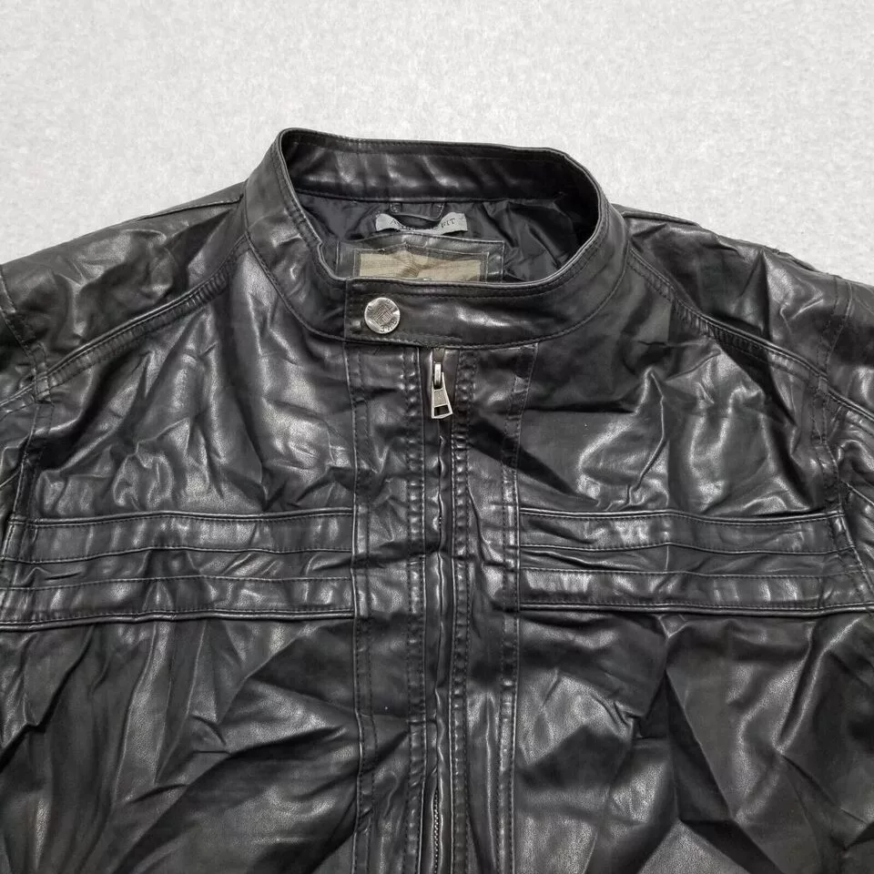 BKE Jackets BKE Jacket Womens Large Black Pockets Zip Polyurethane