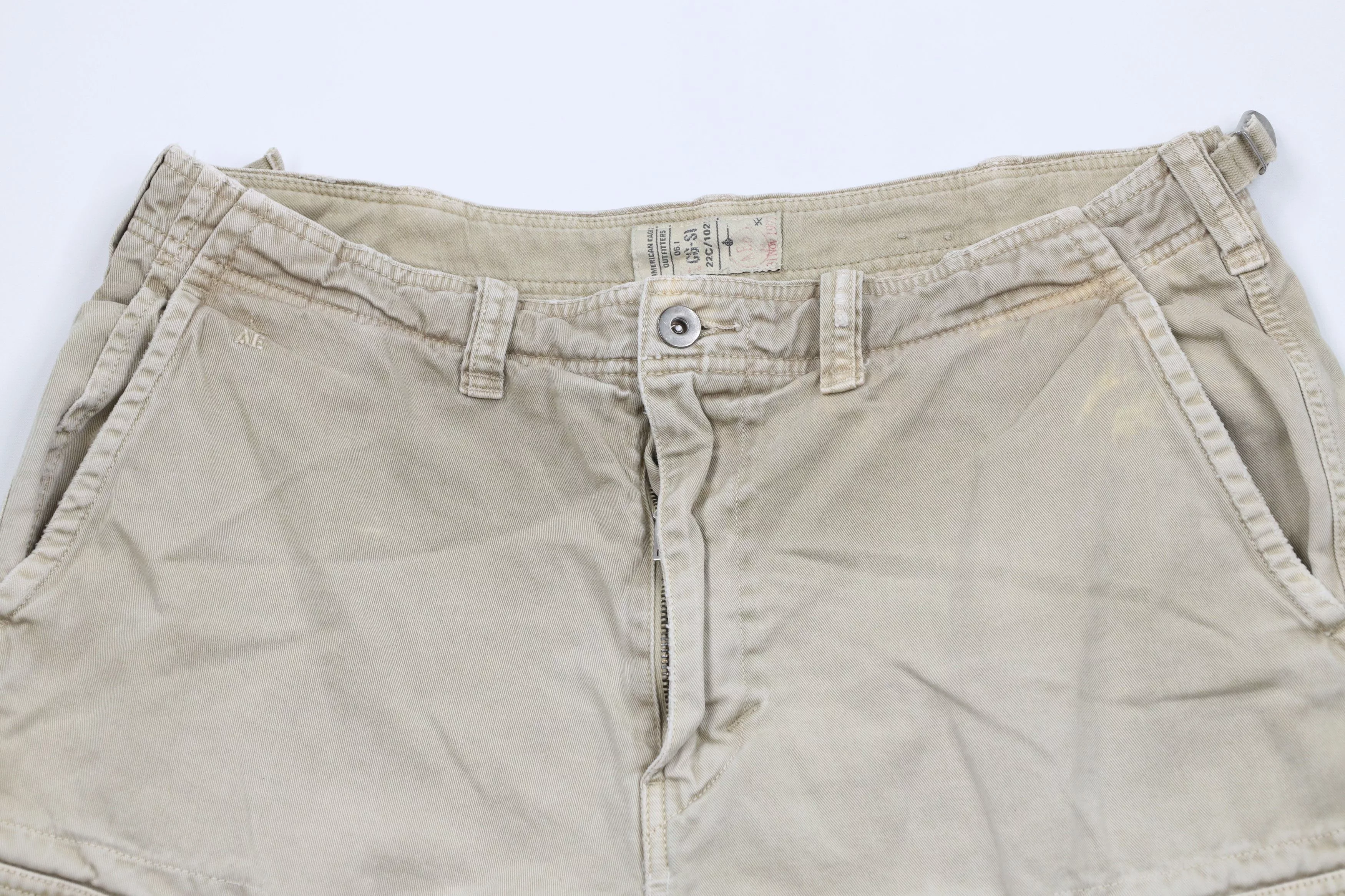 American Eagle Outfitters Shorts American Eagle Outfitters × Vintage Vintage American Eagle Outfitters Surplus Cargo Shorts Beige
