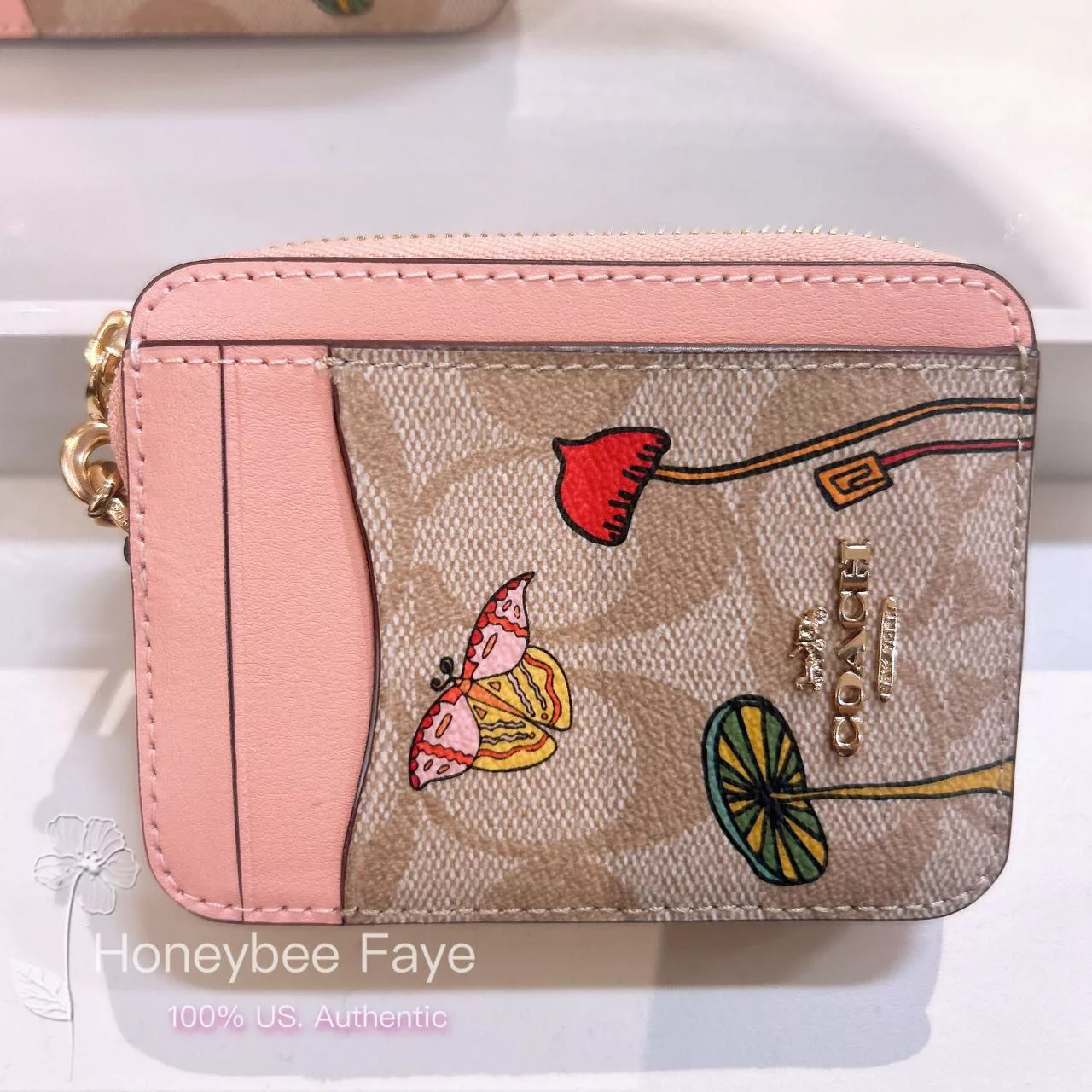 Coach Wallets Coach X Observed By Us Zip Card Case In Signature Canvas Multi