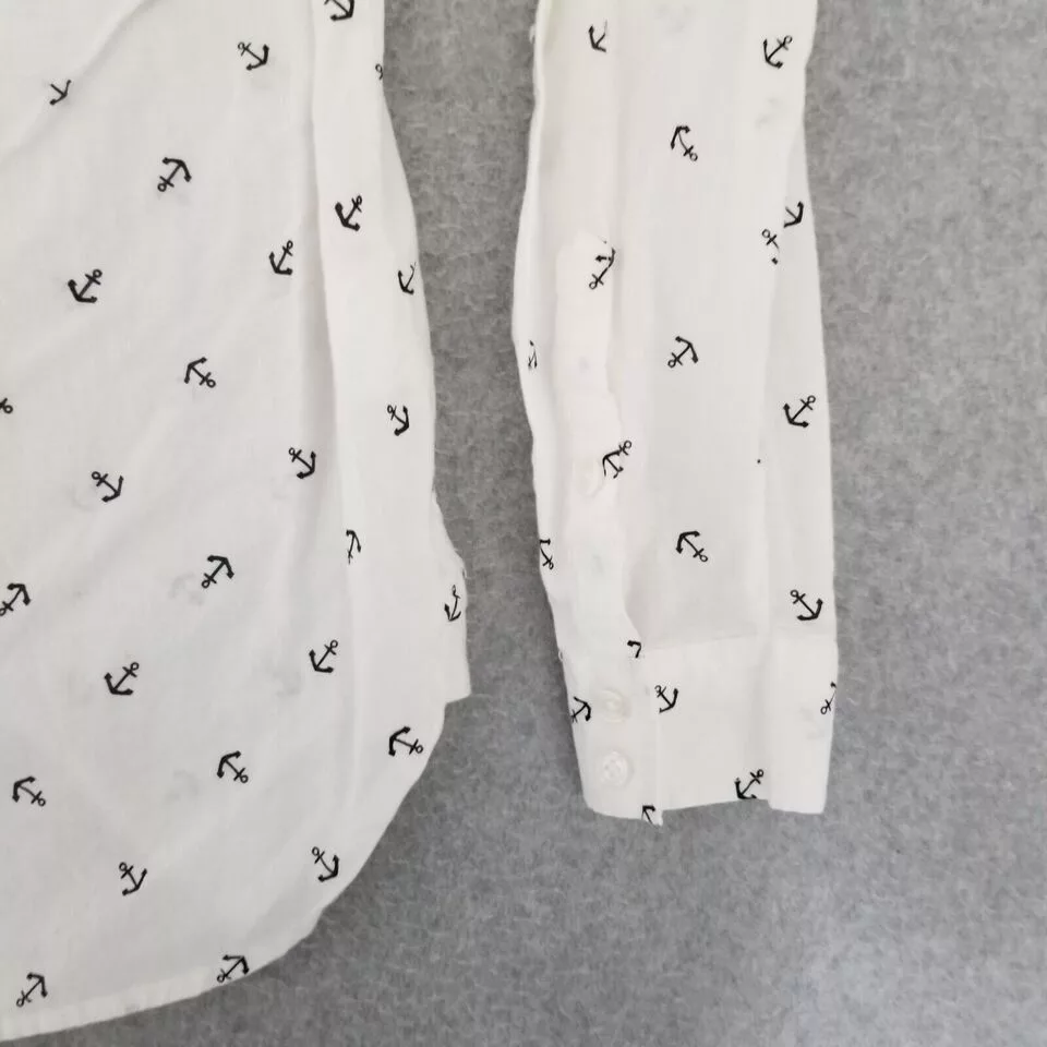 Gloria Vanderbilt Button Ups Gloria Vanderbilt Shirt Womens Medium Button Up Long Sleeve White