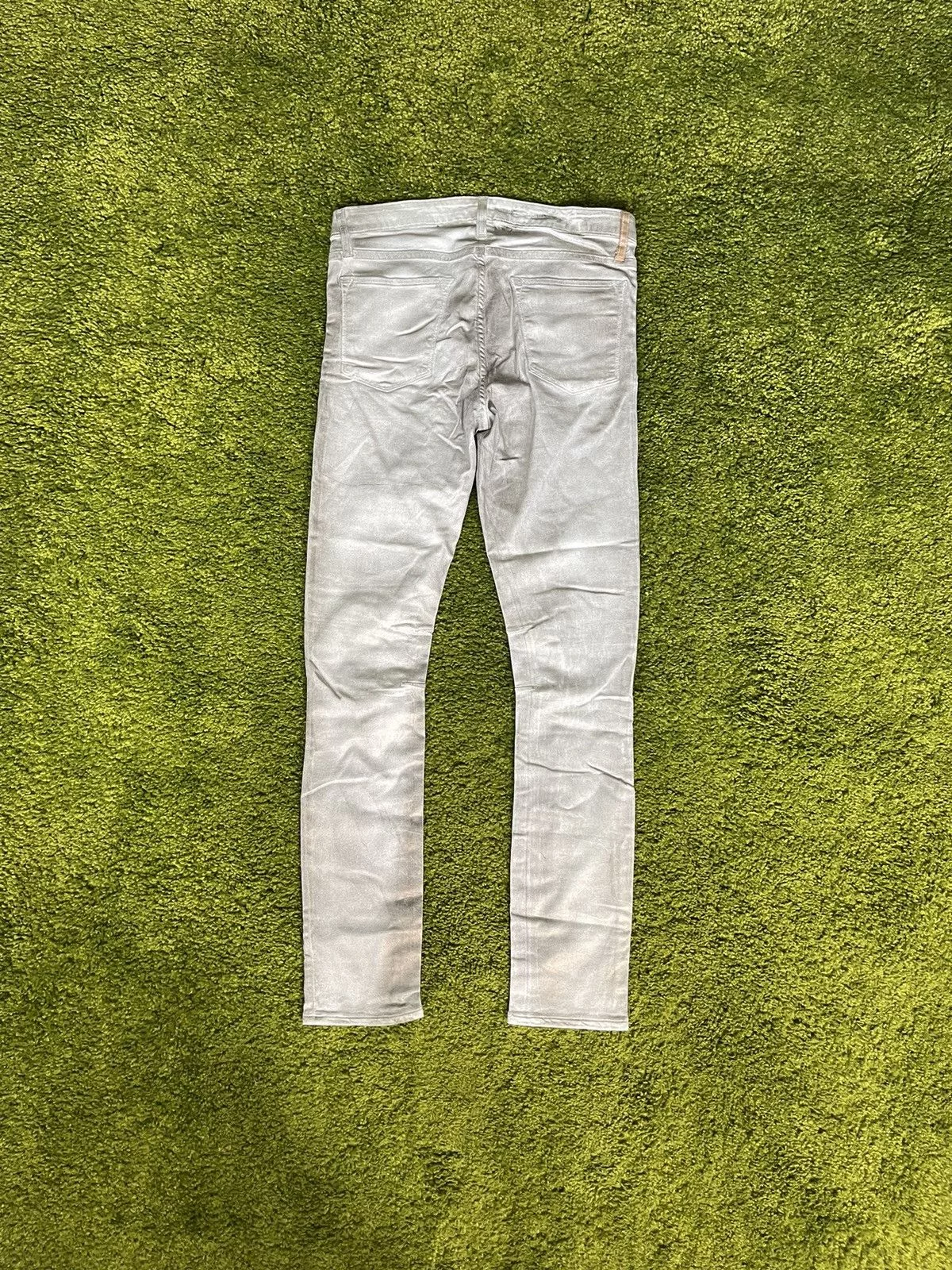 Helmut Lang Jeans Helmut Lang × Vintage Helmut Lang avant garde silver glittered waxed jeans denim Gray Avant-Garde
