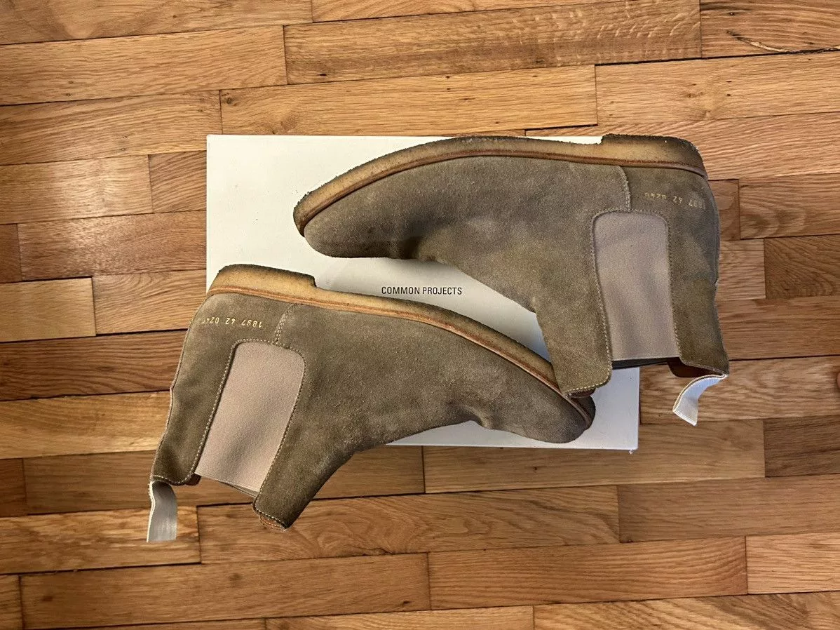 Common Projects Boots Common Projects Suede Chelsea Boots in Taupe sz 42 Brown