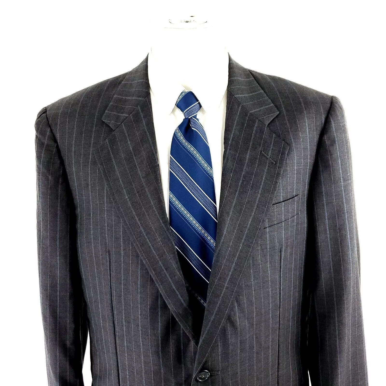 Hickey Freeman Blazers Hickey Freeman Loro Piana Super 120s Wool 2 Button Suit Jack Gray