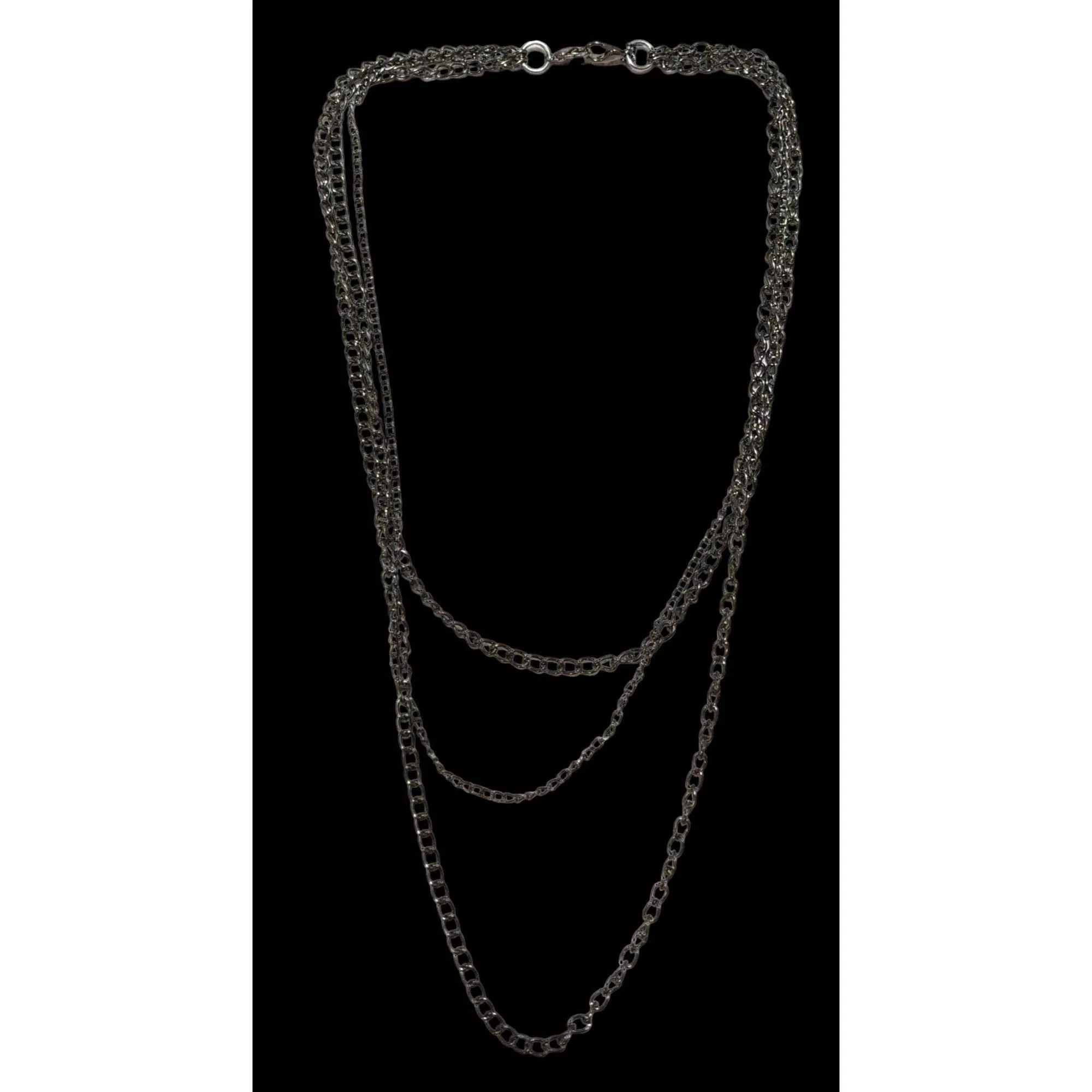 Other Necklaces Other Triple Chain Necklace Silver