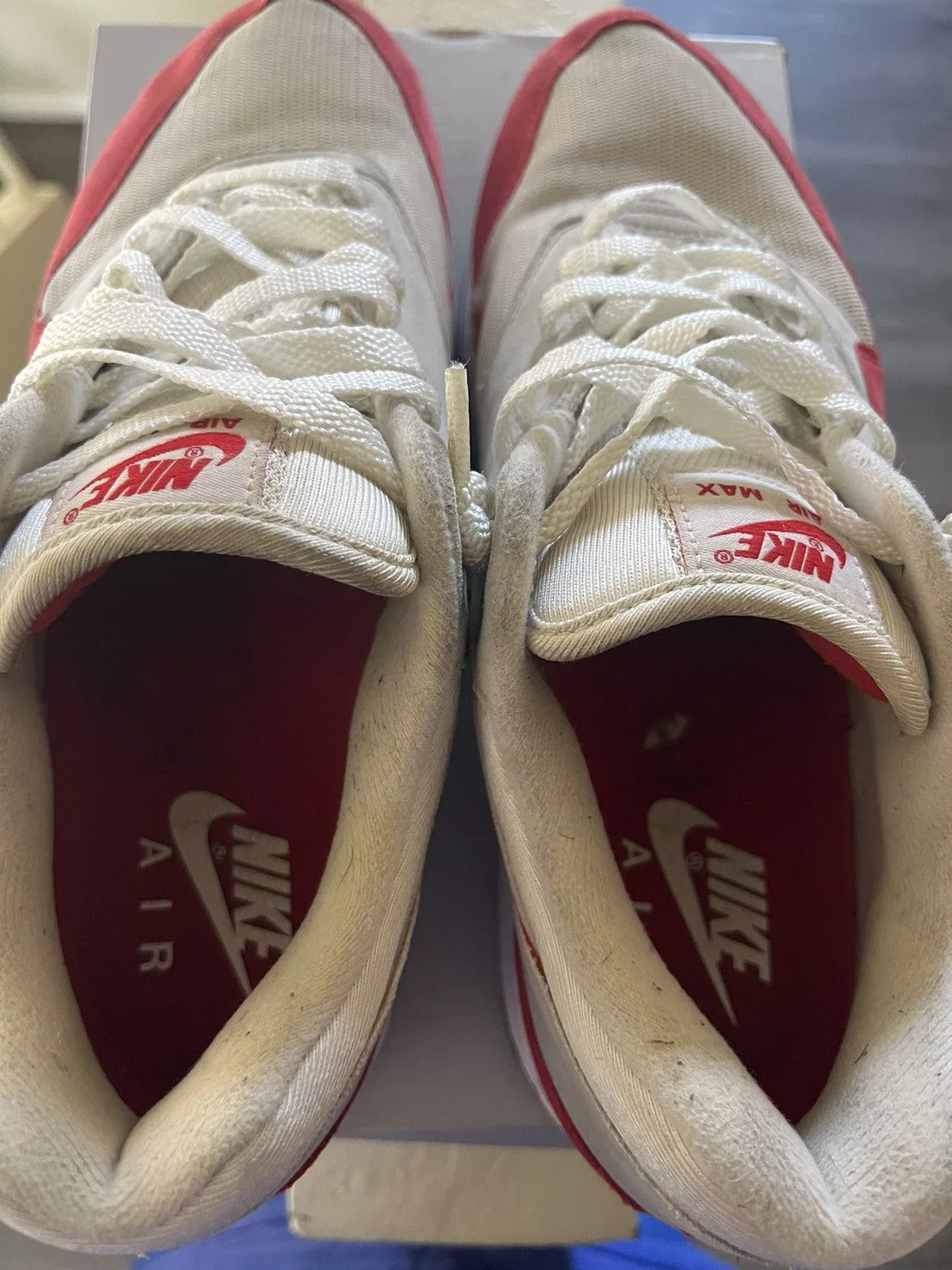 Nike Low Top Sneakers Nike Air max 1 Red/White size 11
