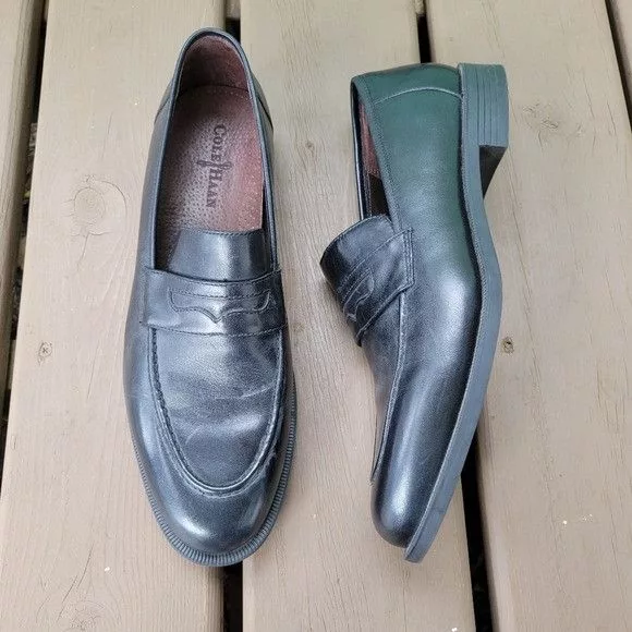Cole Haan Casual Leather Shoes Cole Haan Black Leather Preppy Acadamia business casual