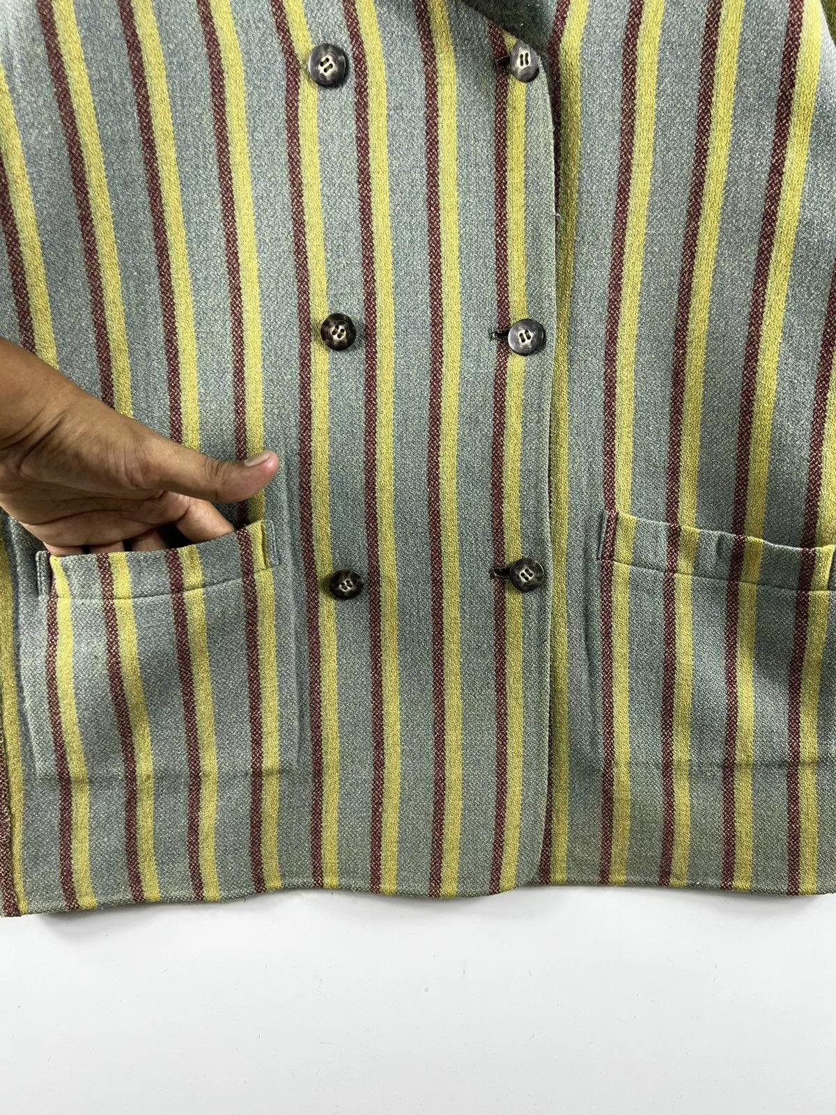 Vintage Light Jackets Vintage 🔥 DISTRESSED Double Breasted Custom made Reversible Jacket Green