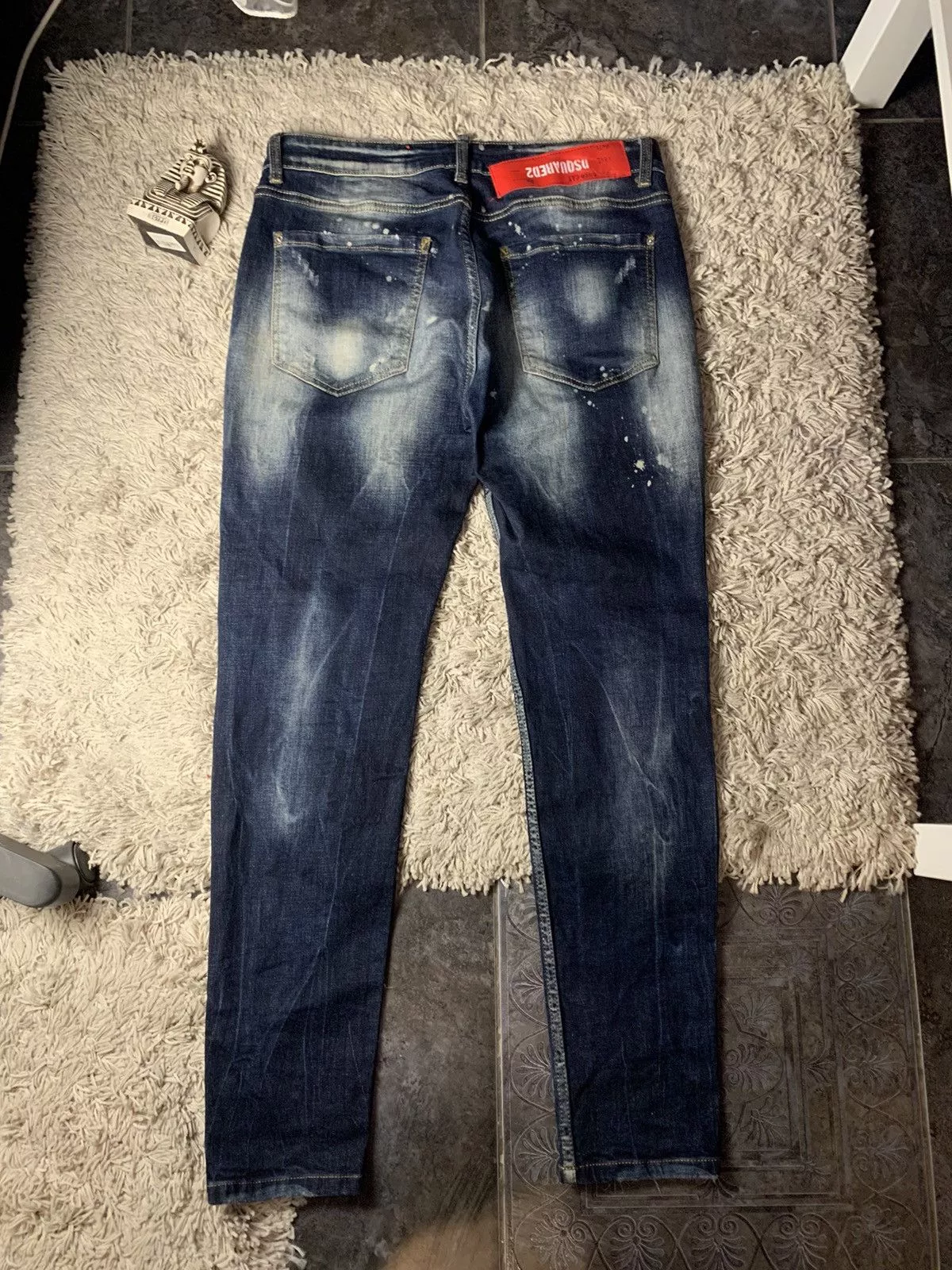 Dsquared2 Denim Dsquared2 × Vintage Dsquared2 distressed denim pants Blue Streetwear