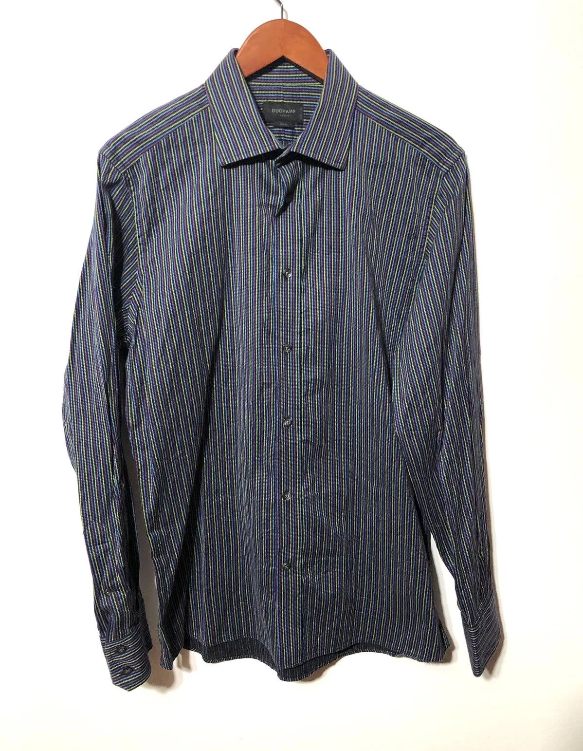 Designer Shirts Button Ups Designer × Duchamp London Premium Duchamp London Italian style button slim shirt Blue