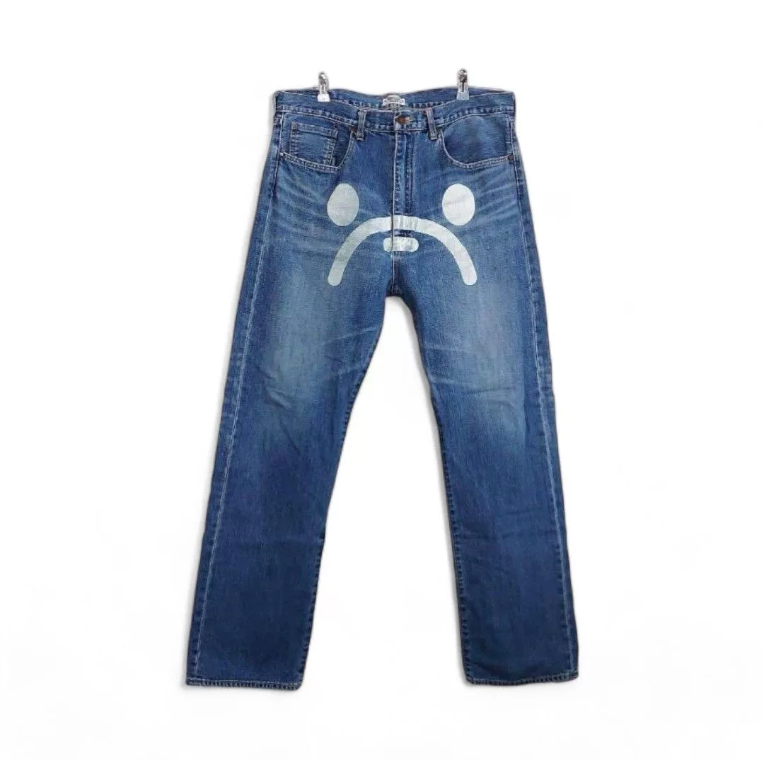 Bape Denim A Bathing Ape (BAPE) - Milo Face Bapehead Bapesta Front Blue