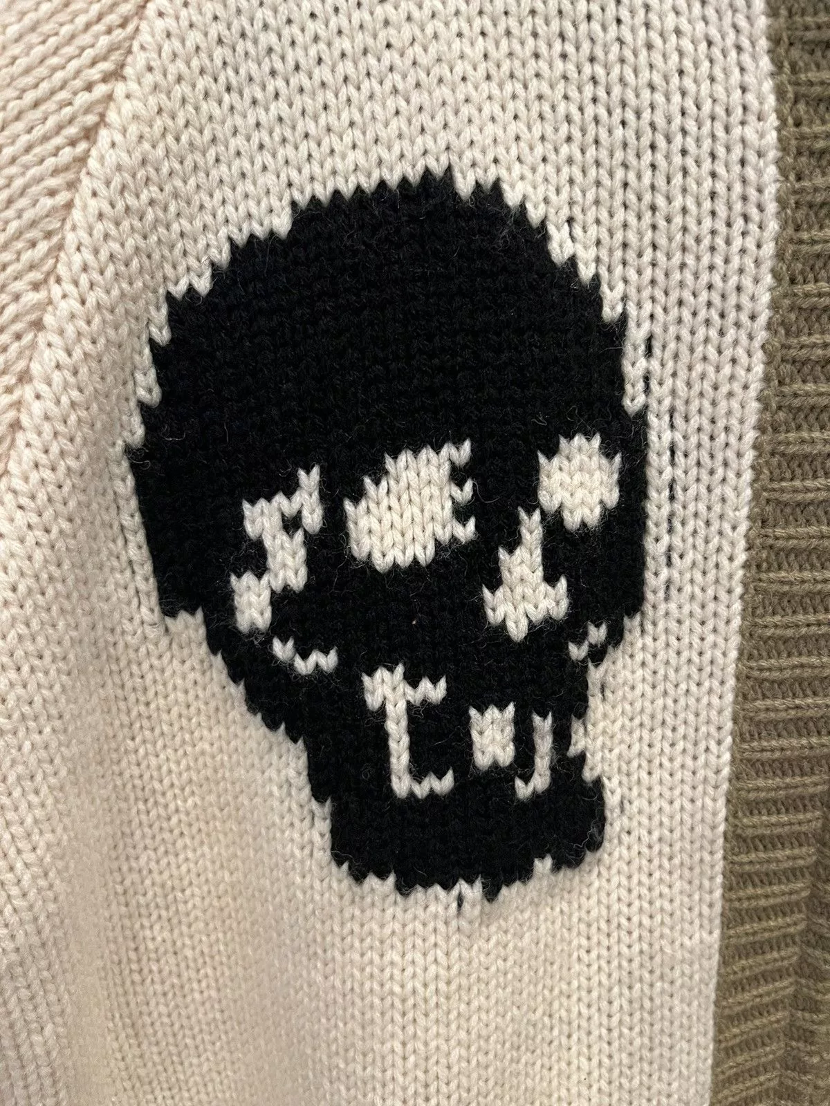 Pleasures Light Jackets Pleasures Skull Cardigan Beige