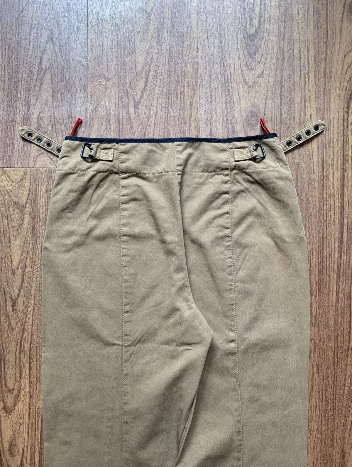 Prada Casual Pants Prada 2000s Flared Buttoned Trousers Brown