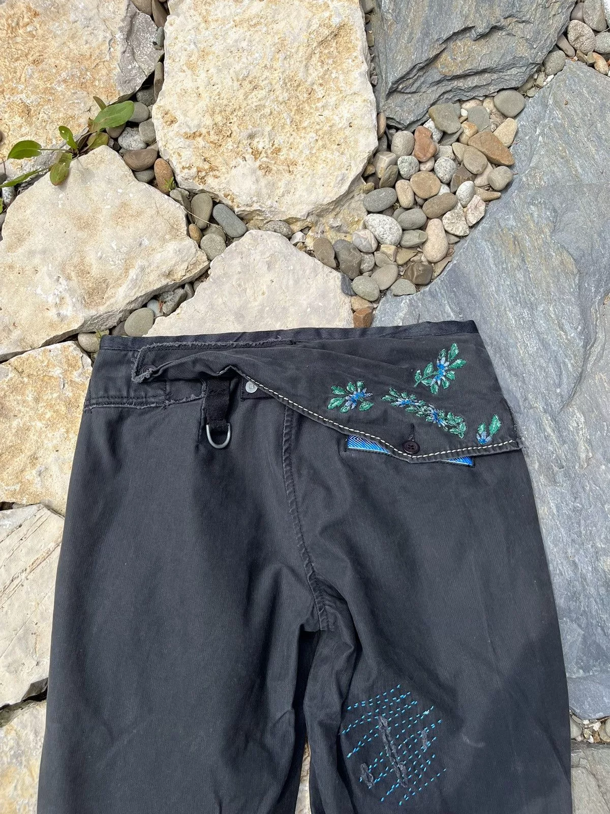 Marithe + Francois Girbaud Pants Marithe + Francois Girbaud Vintage Marithe Francois Girbaud floral y2k bondage pants Black