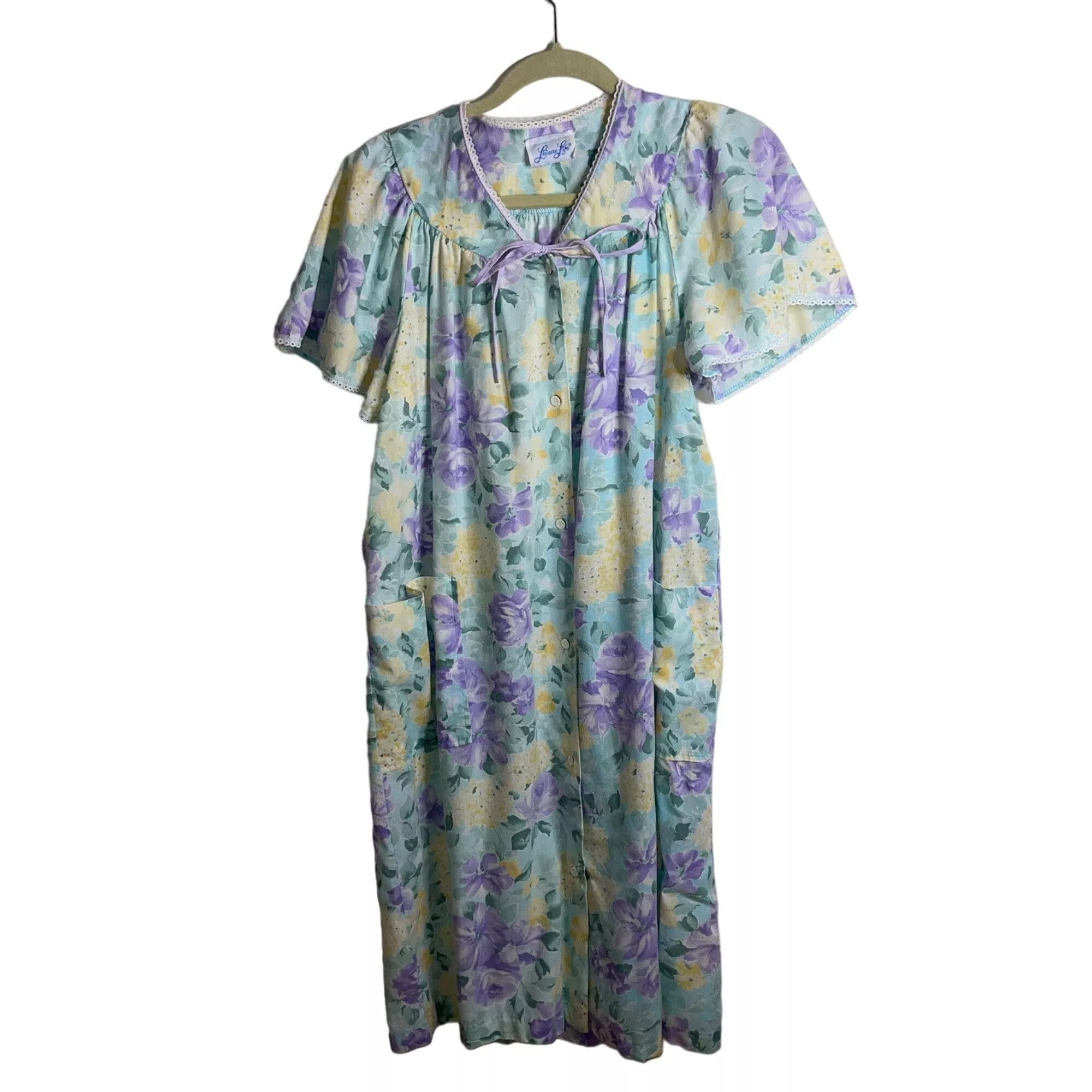 Vintage Midi Dresses Leisure Life Vintage Womens Coat Robe Size Medium Multi