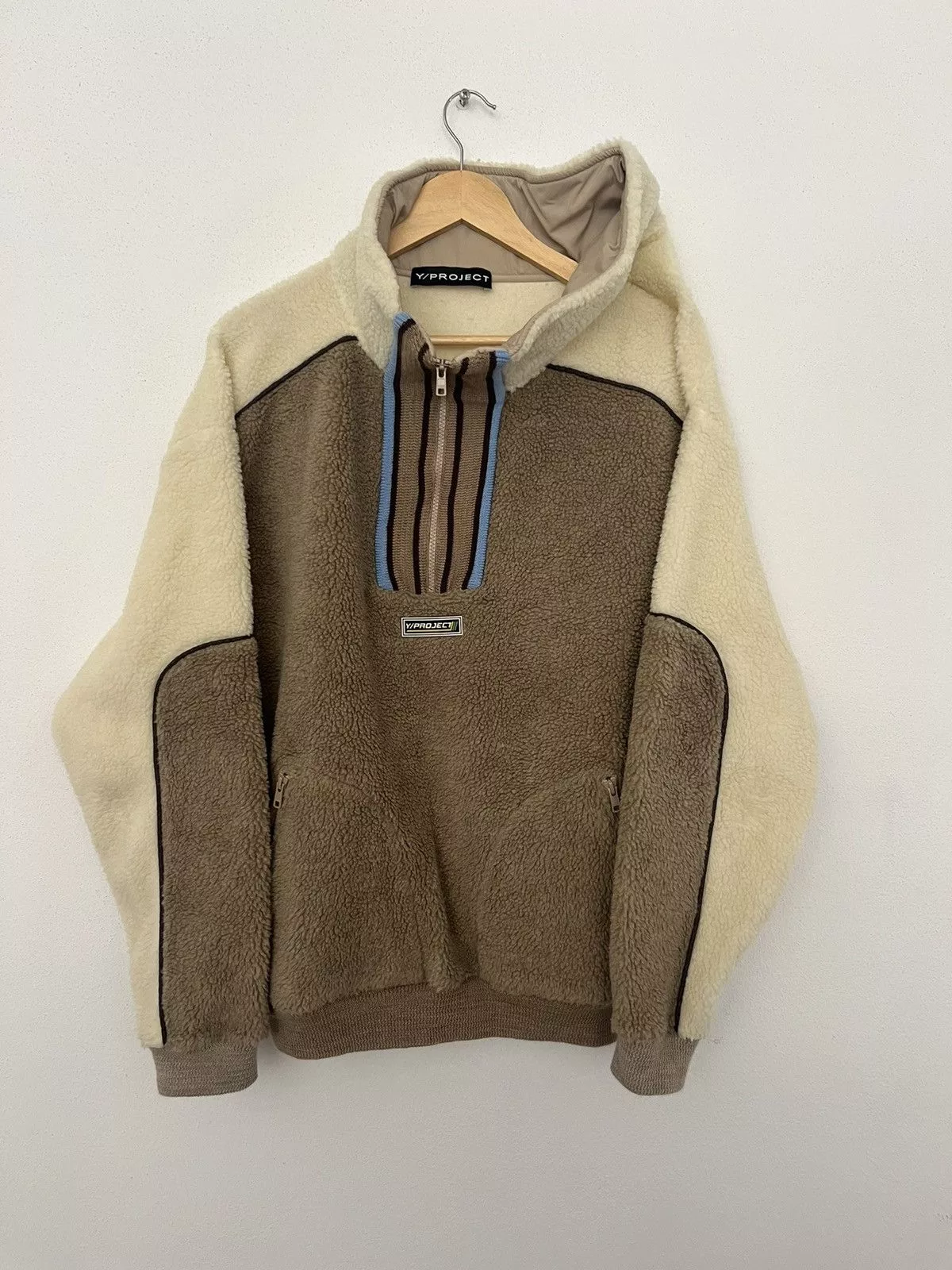 Y/Project Light Jackets Multi-colour Y/Project teddy technical jacket / parka White
