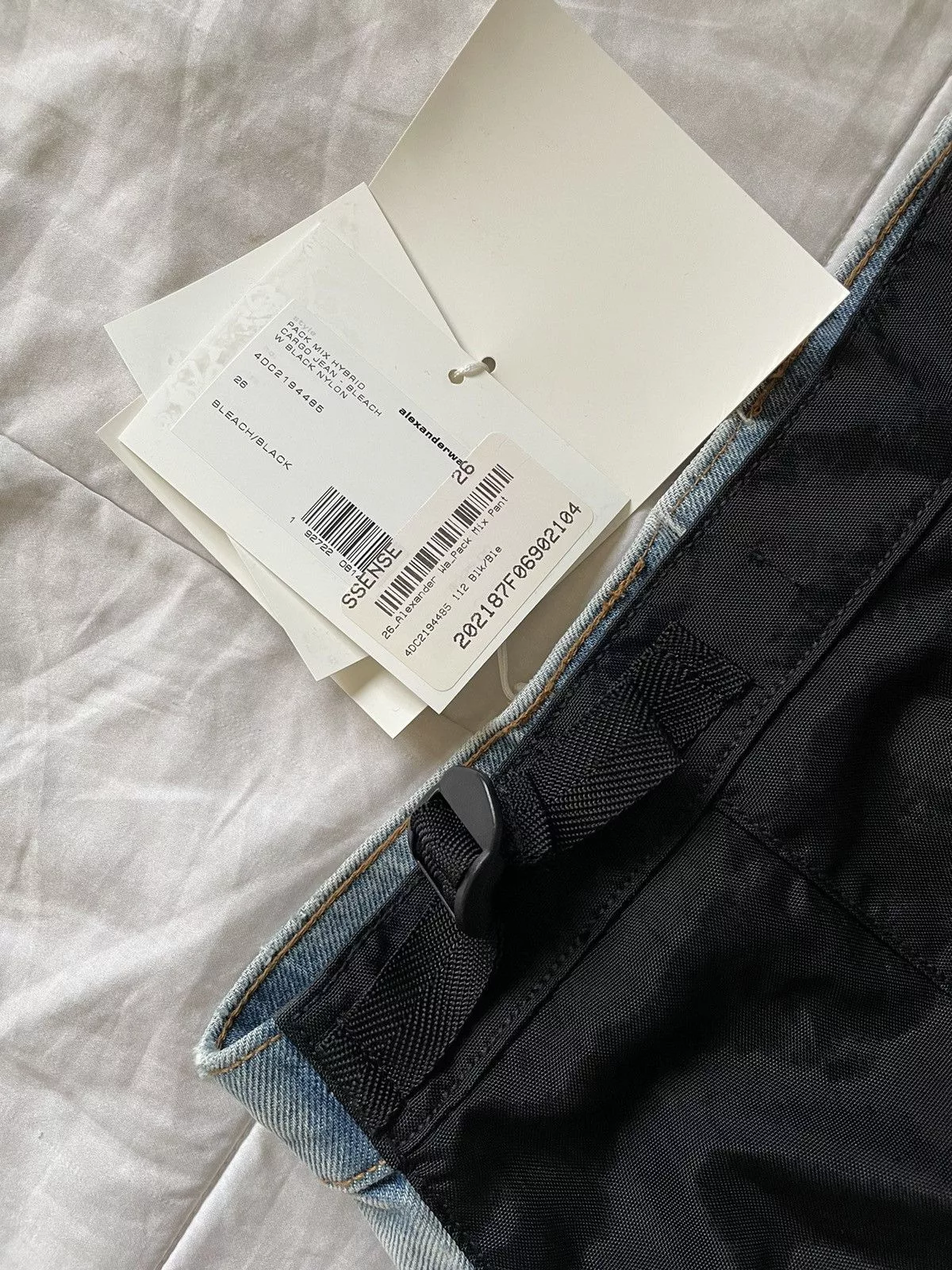 Alexander Wang Jeans Alexander Wang Blue & Black Denim Hybrid Cargo Jeans