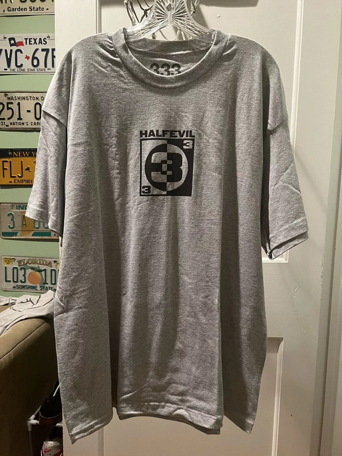 Half Evil Short Sleeve T Shirts Half Evil Half-Evil 333 June Tee Gray