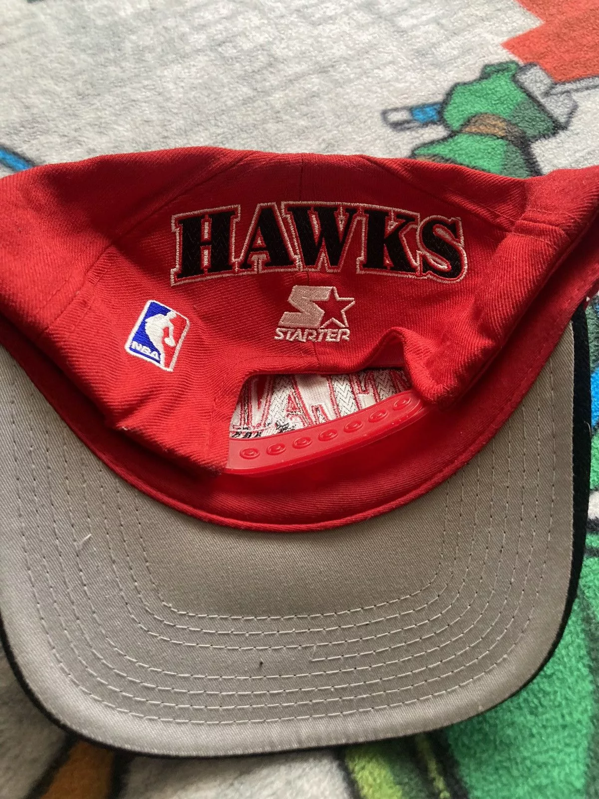 Starter Hats Atlanta Hawks Starter Snapback Red